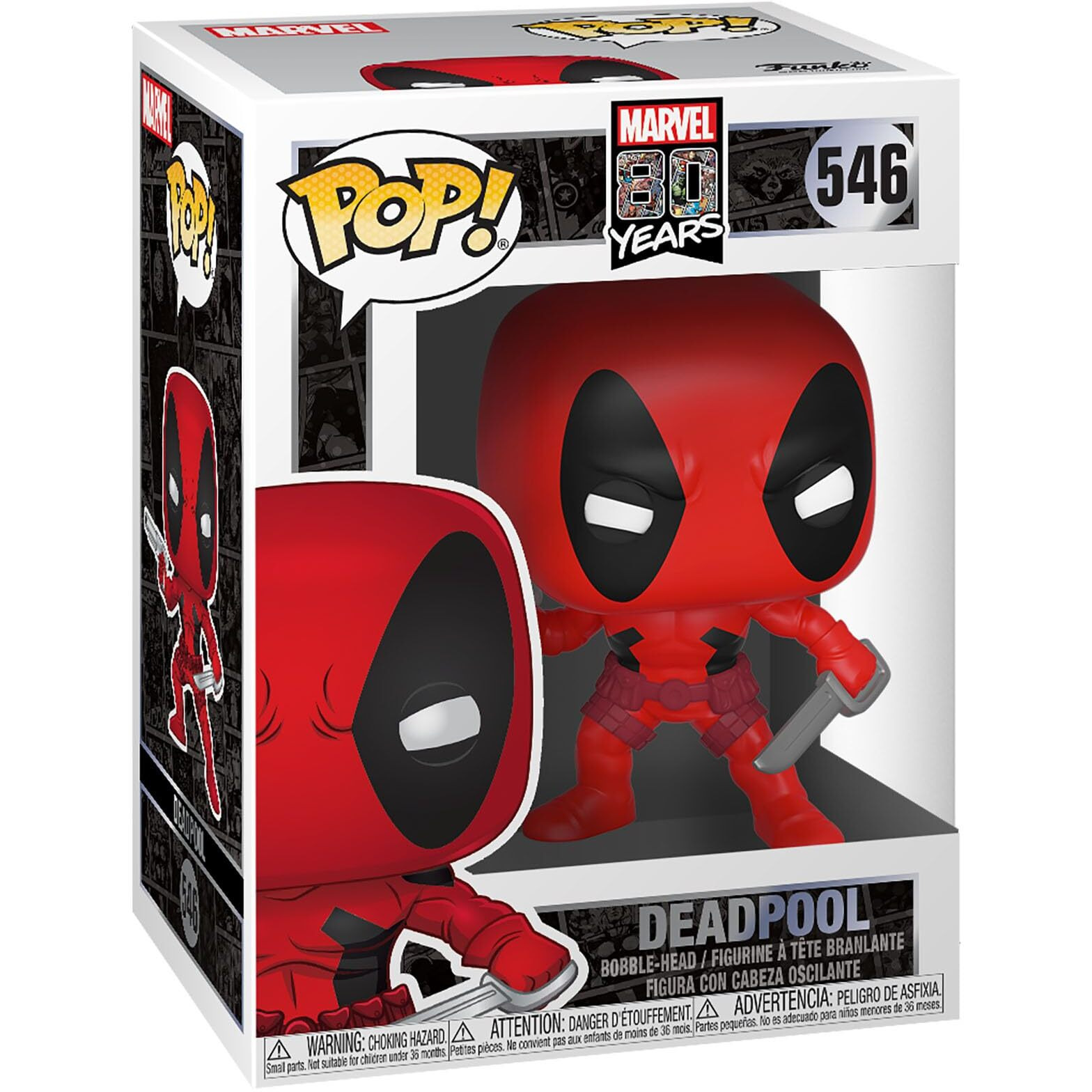 Funko 44154 Pop. Bobble Marvel 80Th-First Appearance Deadpool Collectible Figure, Multicolour, 3.75 Inches