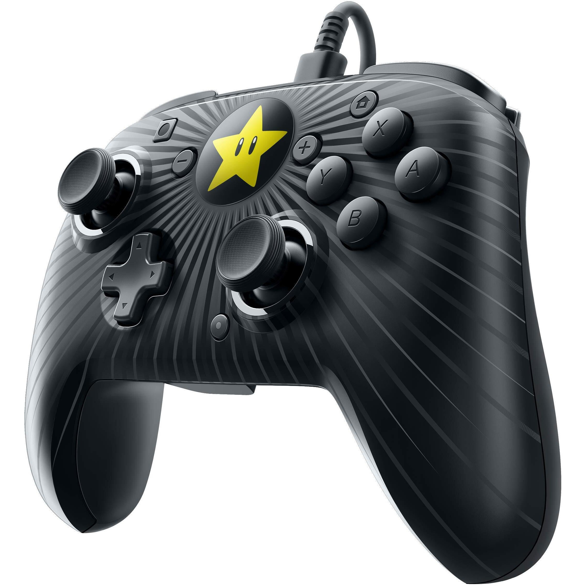 Pdp Gaming Wired Pro Controller Faceplate Black Mario Star - Nintendo Switch Faceoff