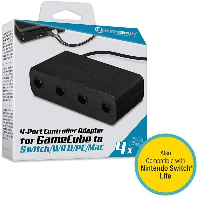 Hyperkin 4-Port Controller Adapter For Gamecube Compatible With Nintendo Switch/ Wii U/ Pc