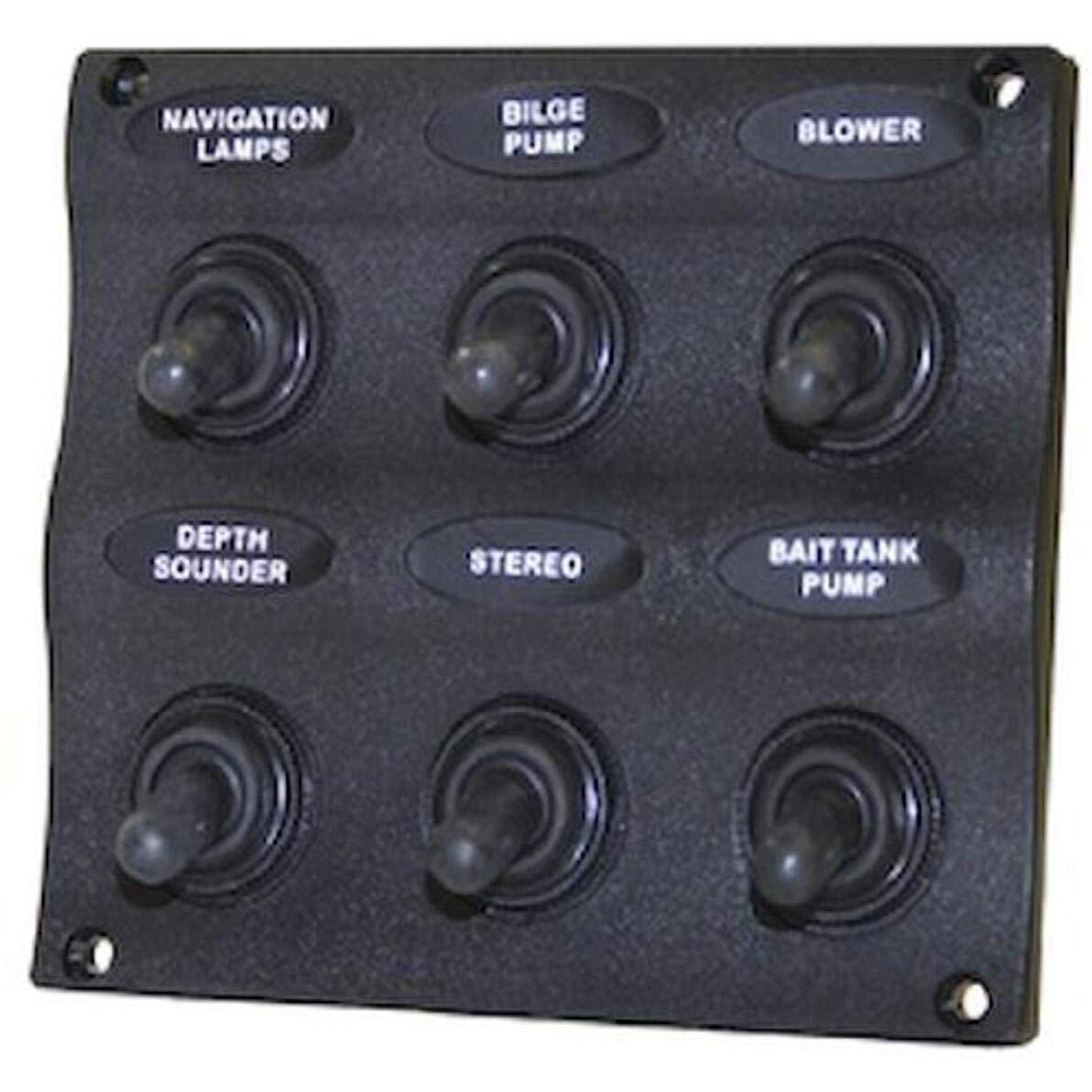 Unified Marine 50031297 Seasense Wave Design 6 Gang Switch Panel,