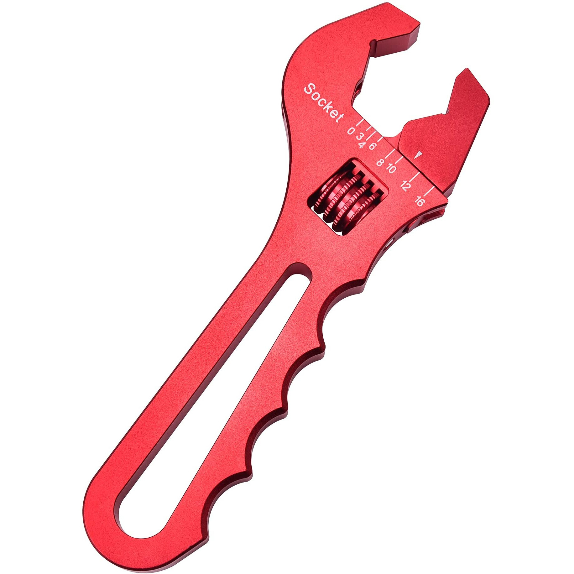 Evil Energy An Fitting Hose Wrench Adjustable 3An-16An Aluminum Red