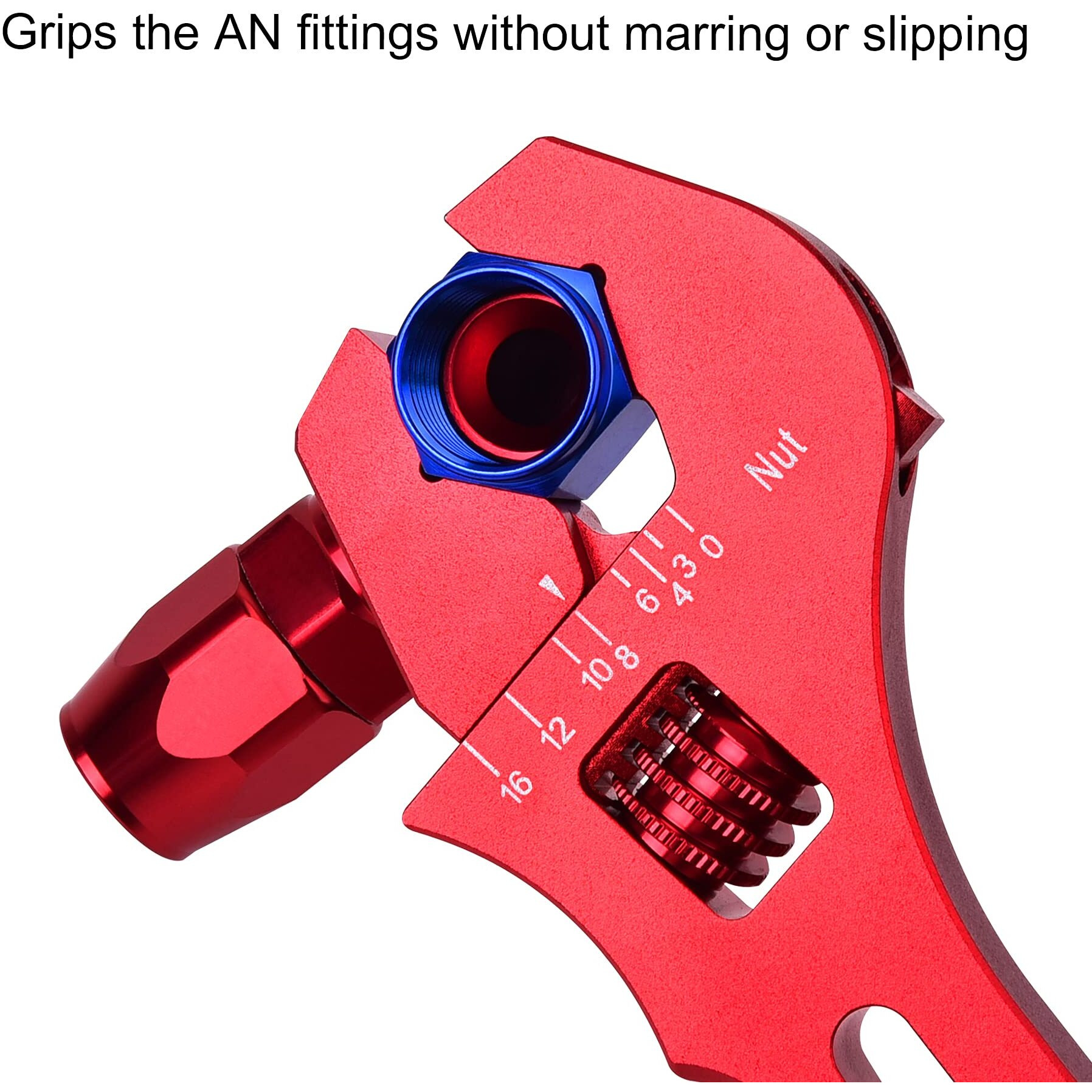 Evil Energy An Fitting Hose Wrench Adjustable 3An-16An Aluminum Red