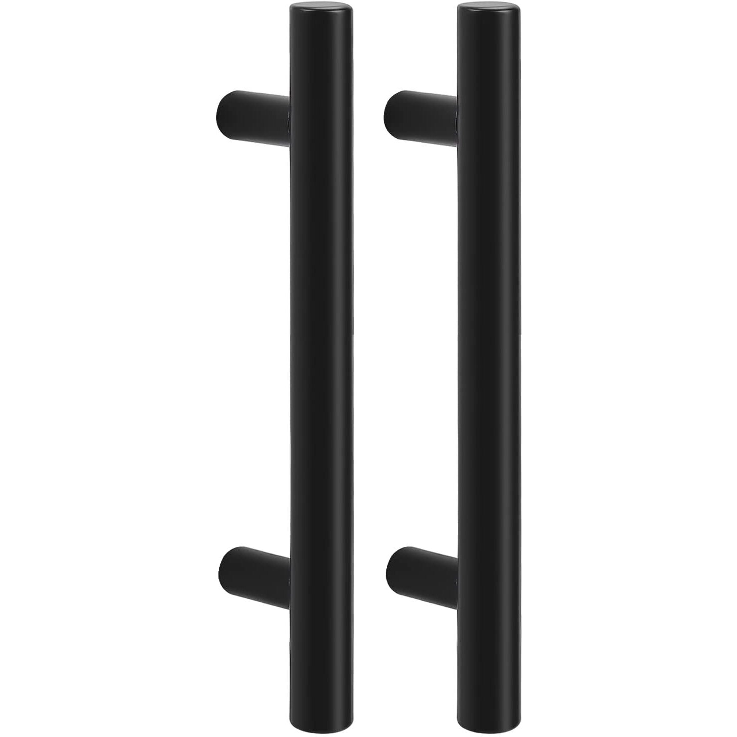 Probrico (20 Pack Black Kitchen Cabinet Pulls, 3-3/4 Inch Hole Centers Round T Bar Handles Modern Cabinet Hardware Cupboard Pull, 6 Inch Total Length