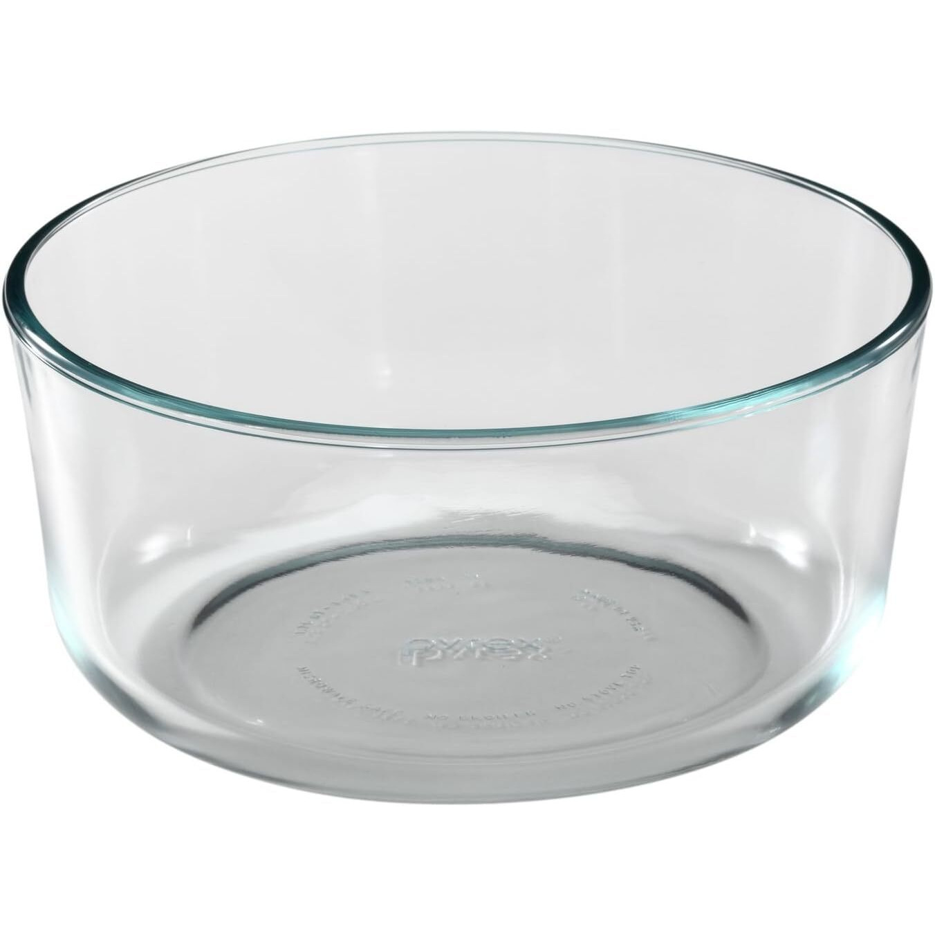 Pyrex Storage Plus 7-Cup Round Glass Food Storage Dish, Blue Cover, Pack Of 2 - Original Genuine Pyrex - Made In The Usa