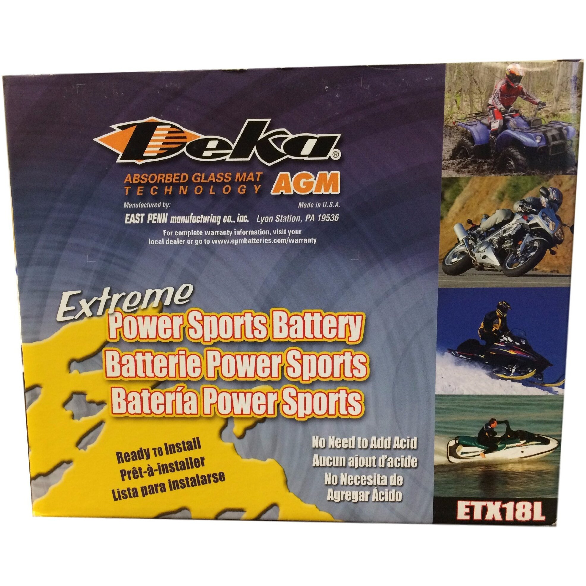 Deka Sports Power Etx18L Battery