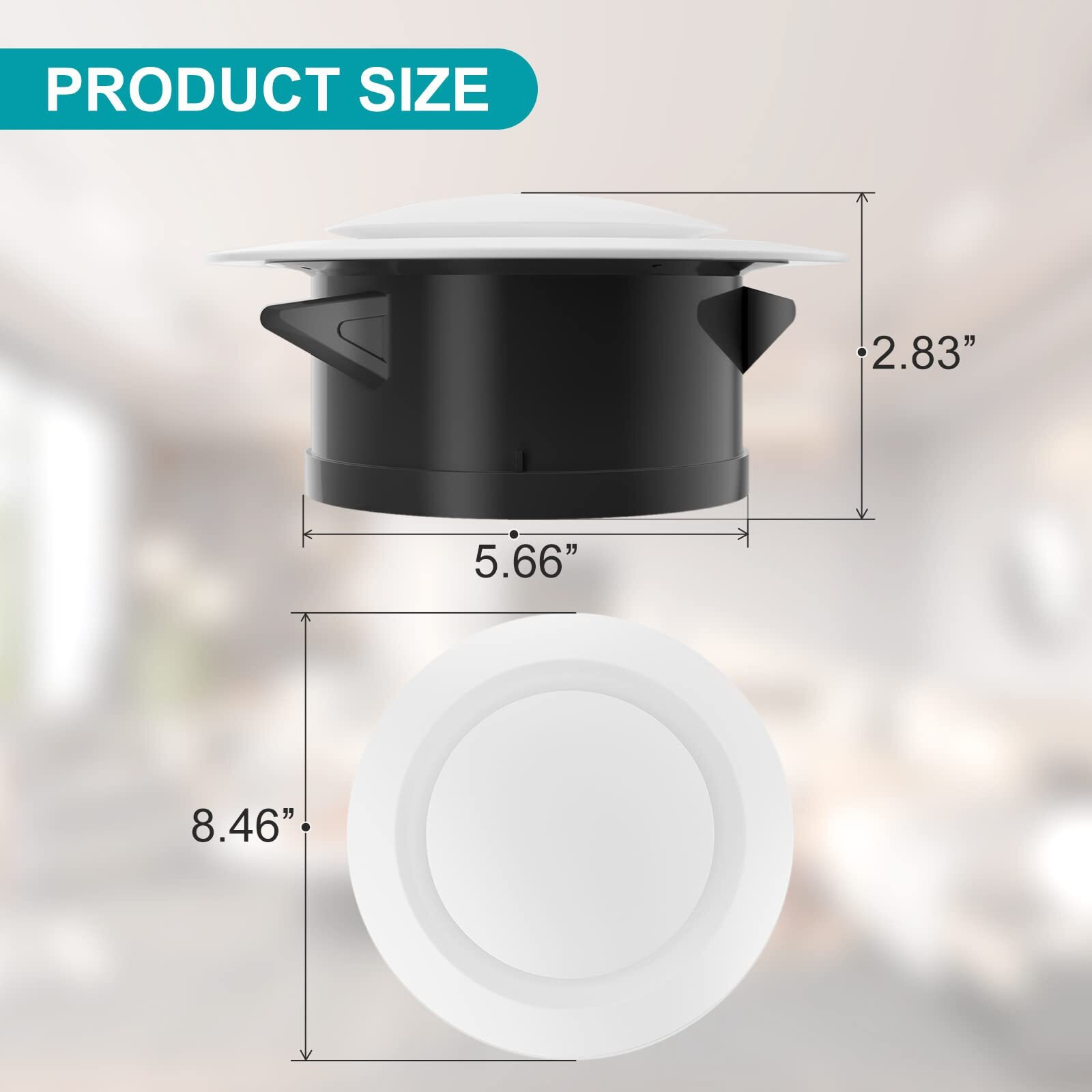 Hg Power 6 Inch Soffit Vent, Adjustable Air Vent Cover, Abs Round Ceiling Vent Covers For Living Room, Attic, Bathroom, Kitchen, Ventilation Use, White - Opening Size 5.66""