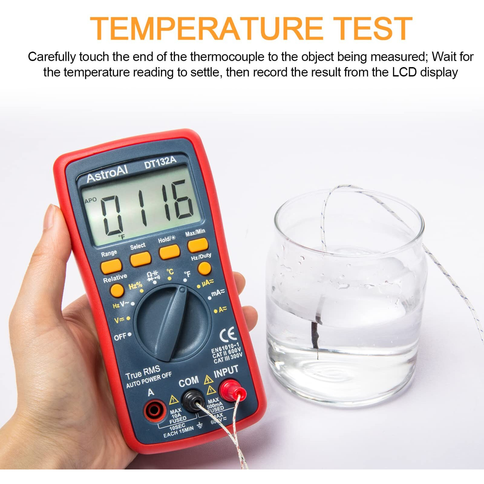 Astroai Digital Multimeter Trms 4000 Counts With Dc Ac Voltmeter And Auto-Ranging Fast Accurately Measures Voltage, Current, Resistance, Capacitance, Temperature, Continuity, Frequency And Duty-Cycle.