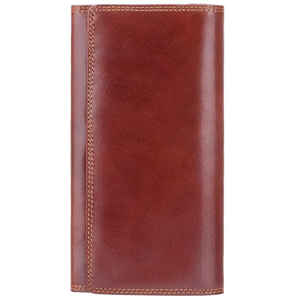 Visconti Monza 10 Ladies Large Soft Leather Checkbook Wallet (Brown)