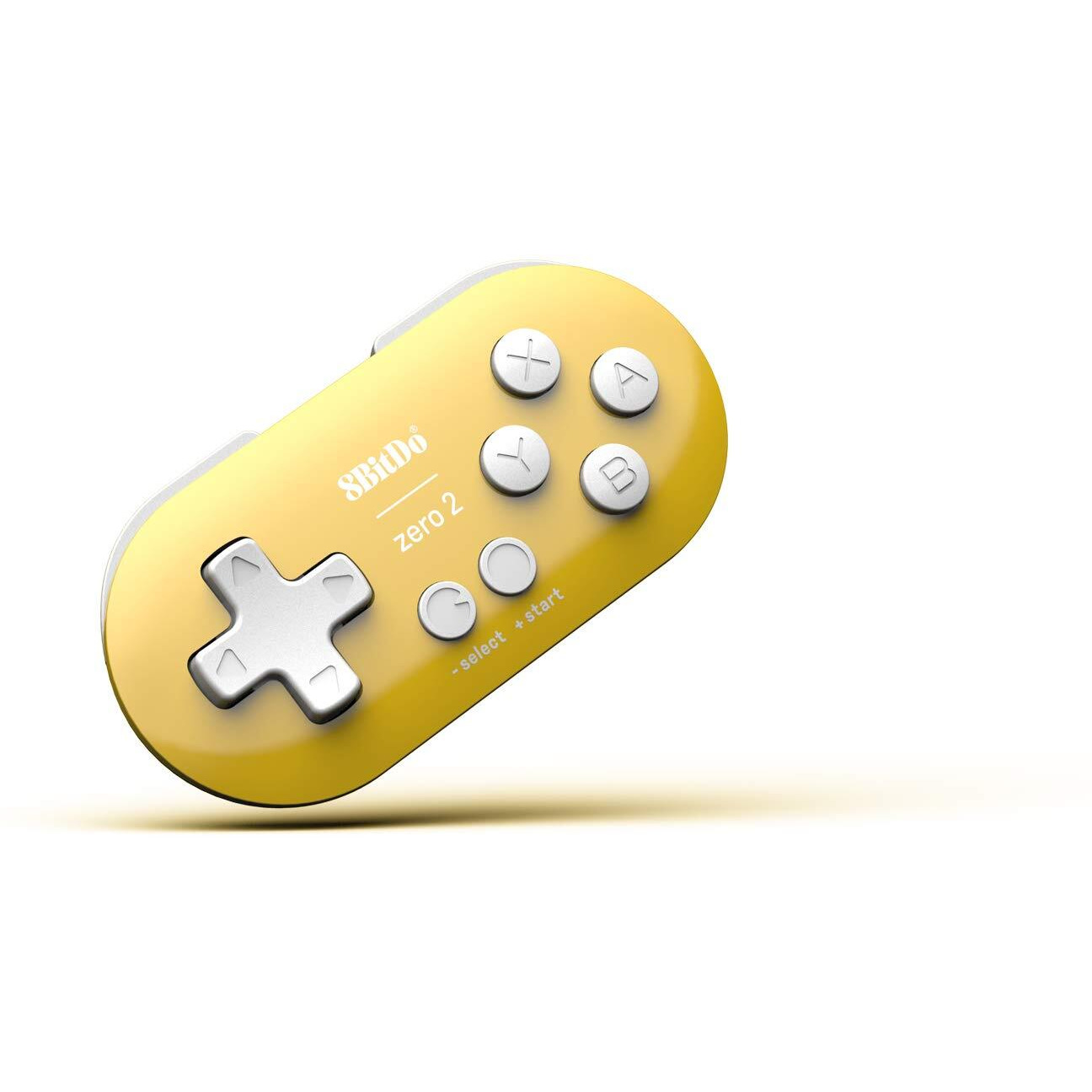 8Bitdo Zero 2 Bluetooth Gamepad Keychain Sized Mini Controller For Switch, Windows, Android, Macos & Raspberry Pi(Yellow Edition)