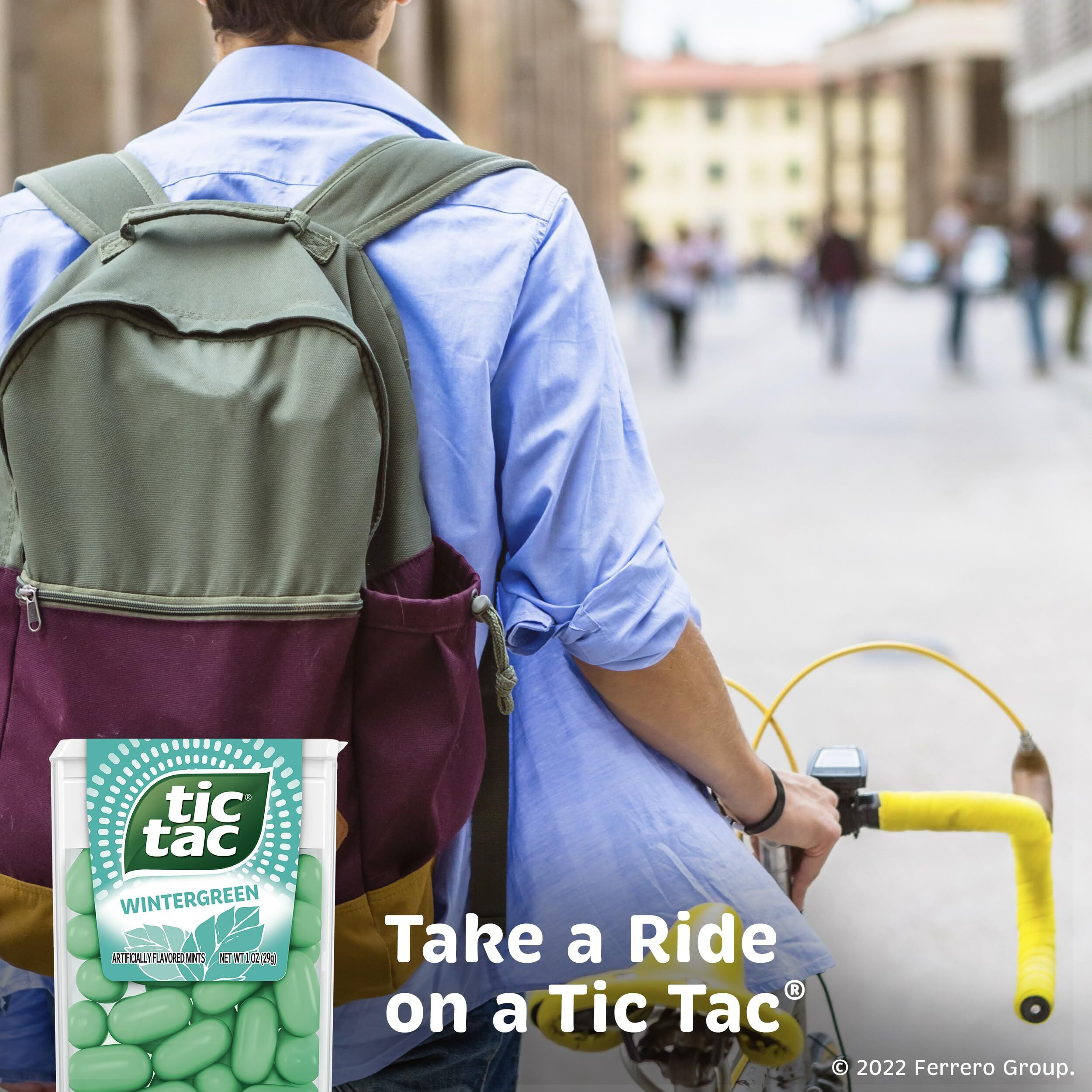 Tic Tac Wintergreen Breath Mints, Bulk 12 Pack, On-The-Go Refreshment, 1 Oz Each