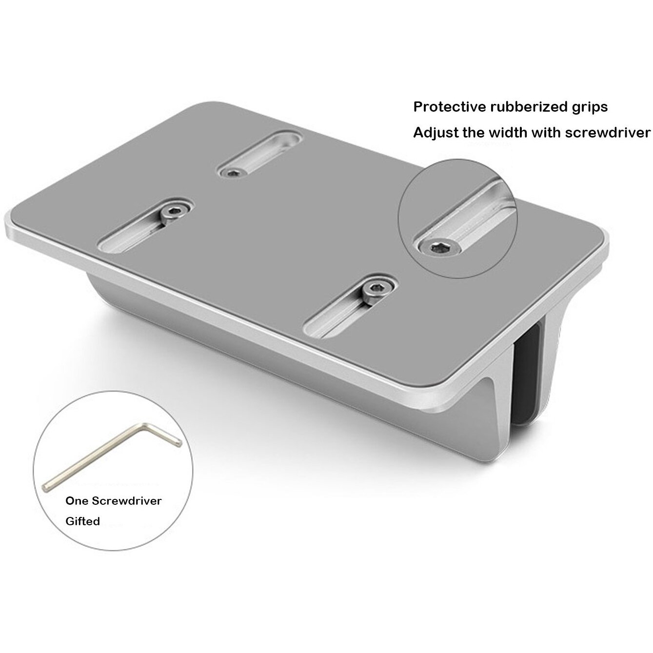 Orangehome Vertical Laptop Stand, Laptops Cradle Holder, Laptop Standing Desk Dock With Adjustable Size, Laptop Computer Accessories Holder For Macbook Pro/Air Dell Hp Surface Ipad-Silver