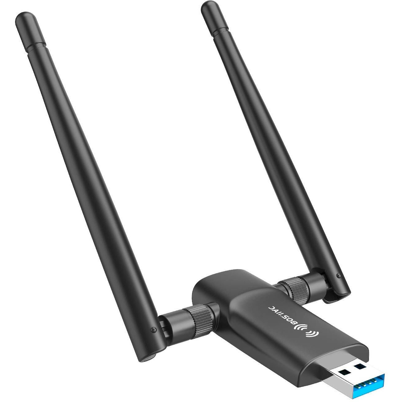 Nineplus Wireless Usb Wifi Adapter For Pc - 1300Mbps Dual 5Dbi Antennas 5G/2.4G Wifi Adapter For Desktop Pc Laptop Windows11/10/8/7/Vista/Xp, Wireless Adapter For Desktop Computer Network Adapters