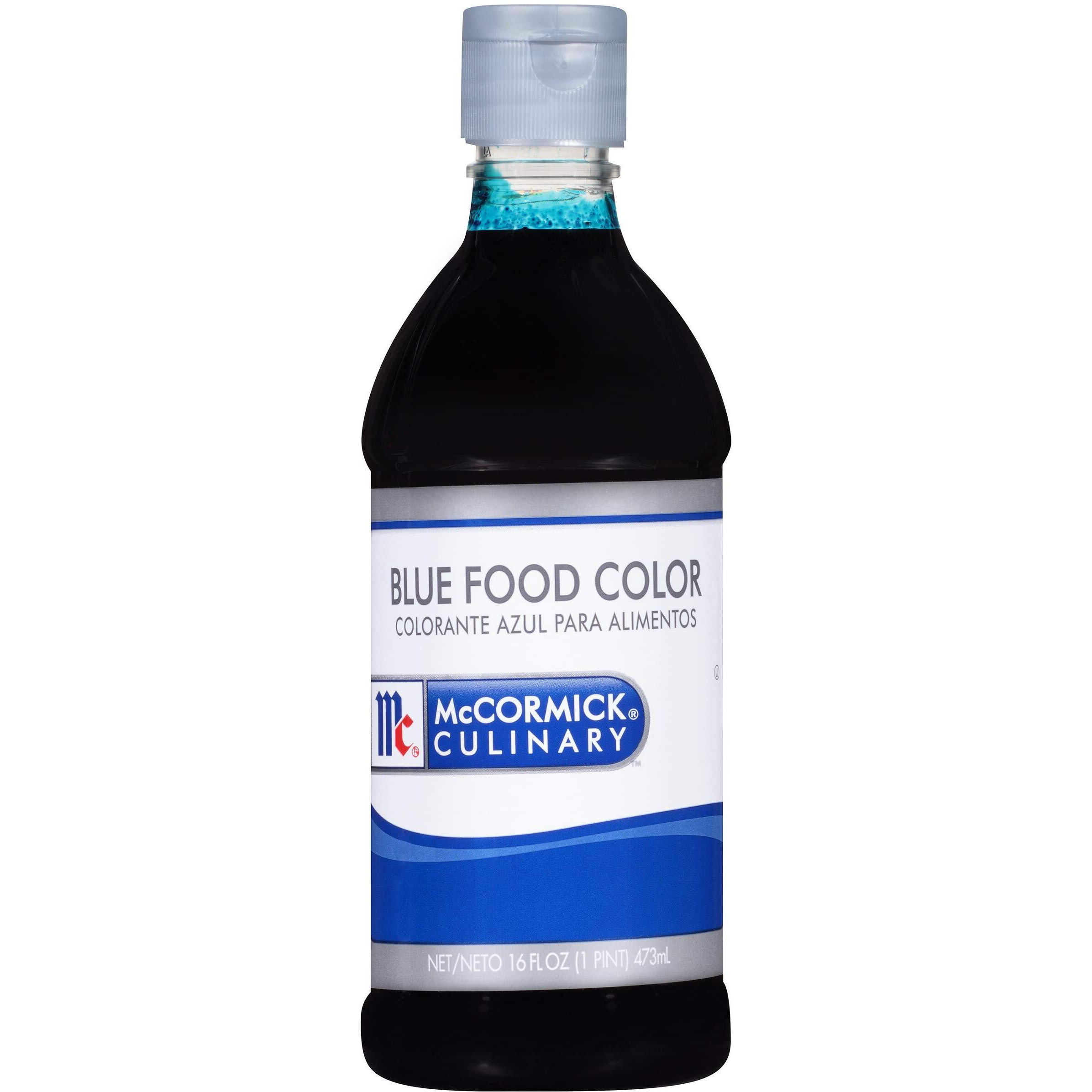 Mccormick Culinary Blue Food Coloring, 16 Fl Oz - One 16 Fluid Ounce Bottle Of Blue Food Coloring Liquid To Add Color To Cakes, Cookies, Icings And Fillings