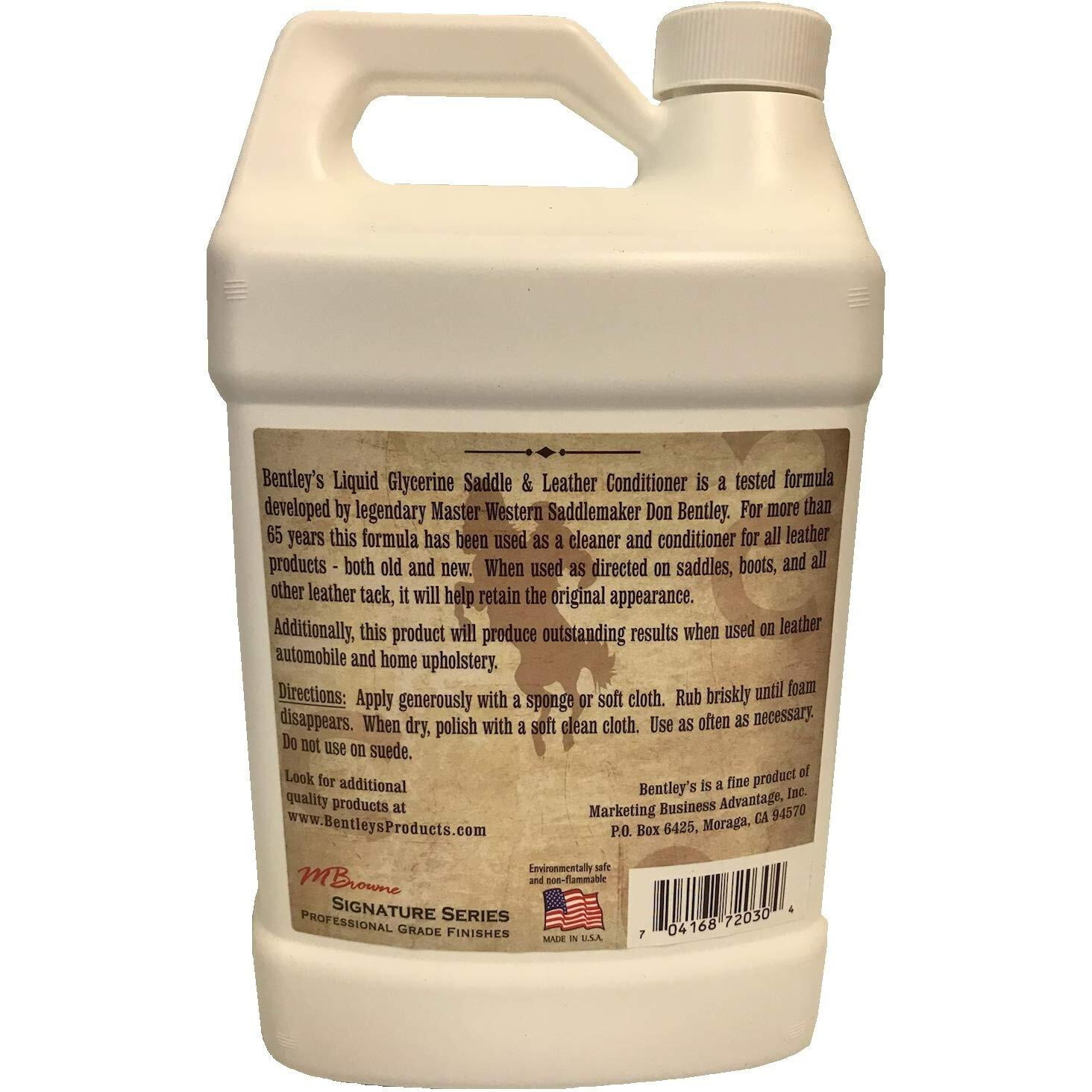Bentley Liquid Glycerine Saddle & Leather Conditioner Soap - 128 Oz (One Gallon)
