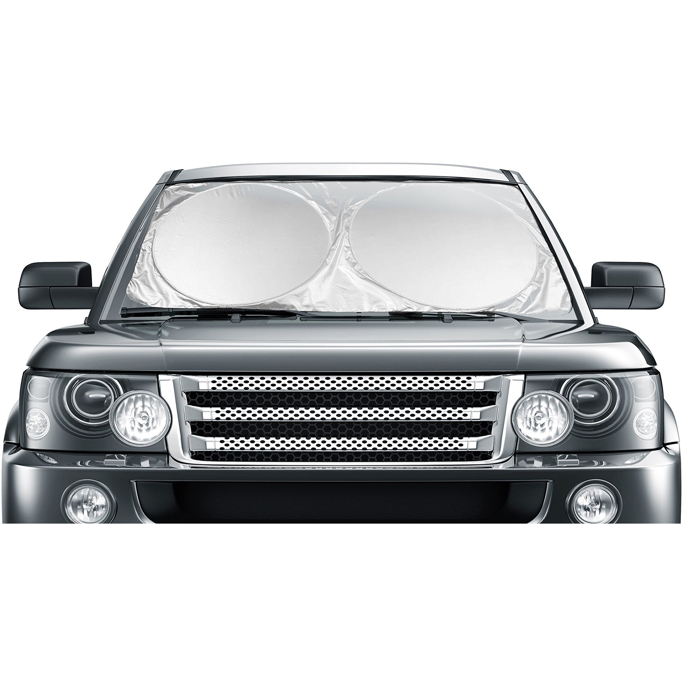 Car Windshield Sunshade Jumbo (63"" X 35"") For Car Truck Suv - Uv Protector Shields Auto & Keeps Vehicle Cooler - Easy To Use Large Pop Up Sun Shade