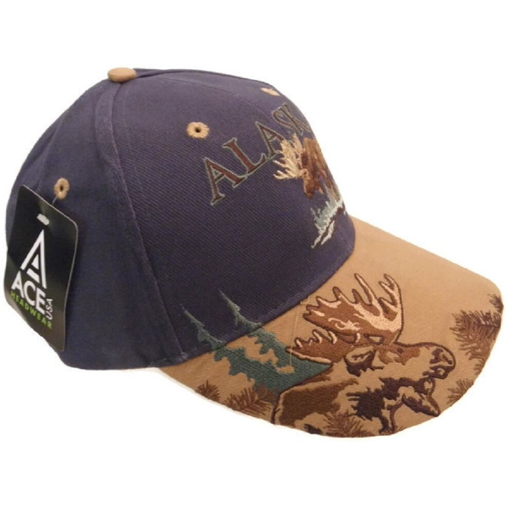 Alaska Moose In Spruce Hat Ball Cap