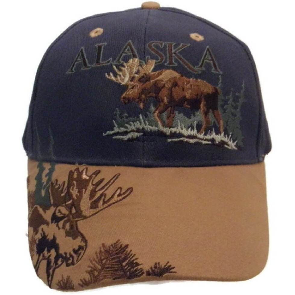 Alaska Moose In Spruce Hat Ball Cap