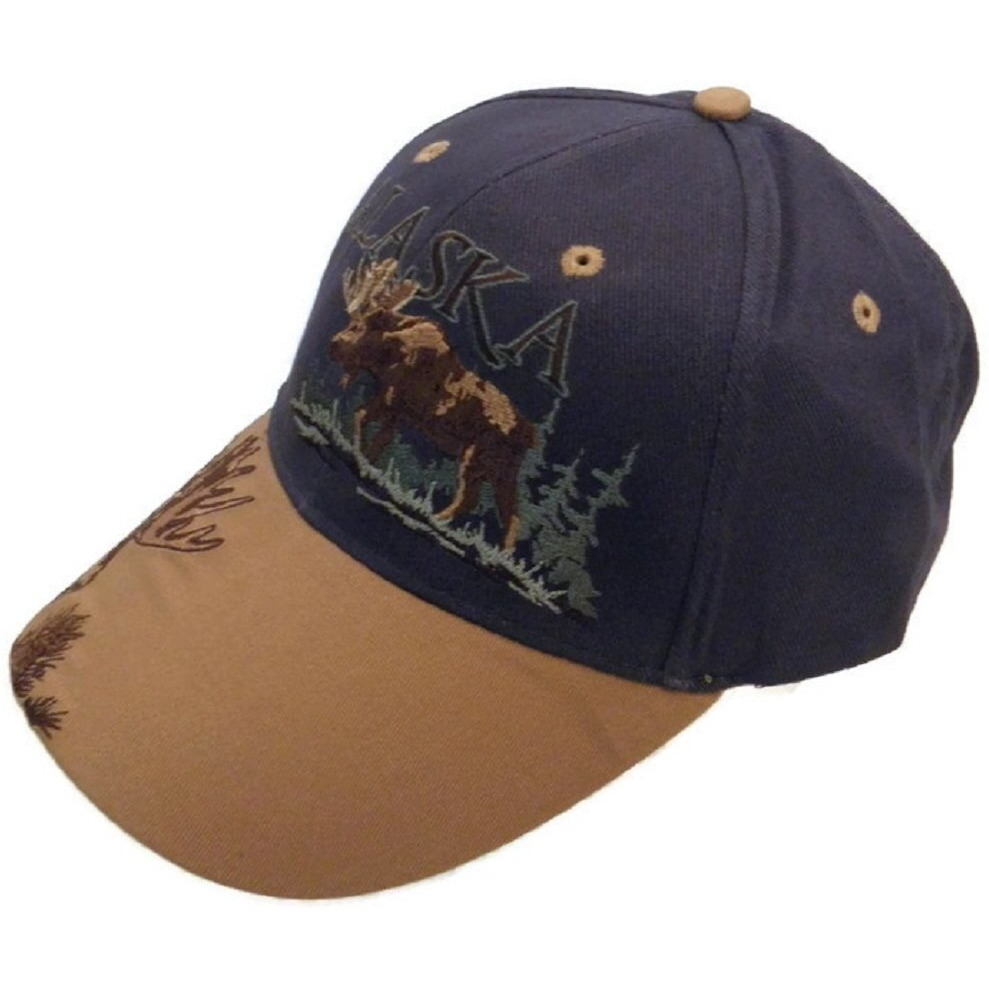 Alaska Moose In Spruce Hat Ball Cap