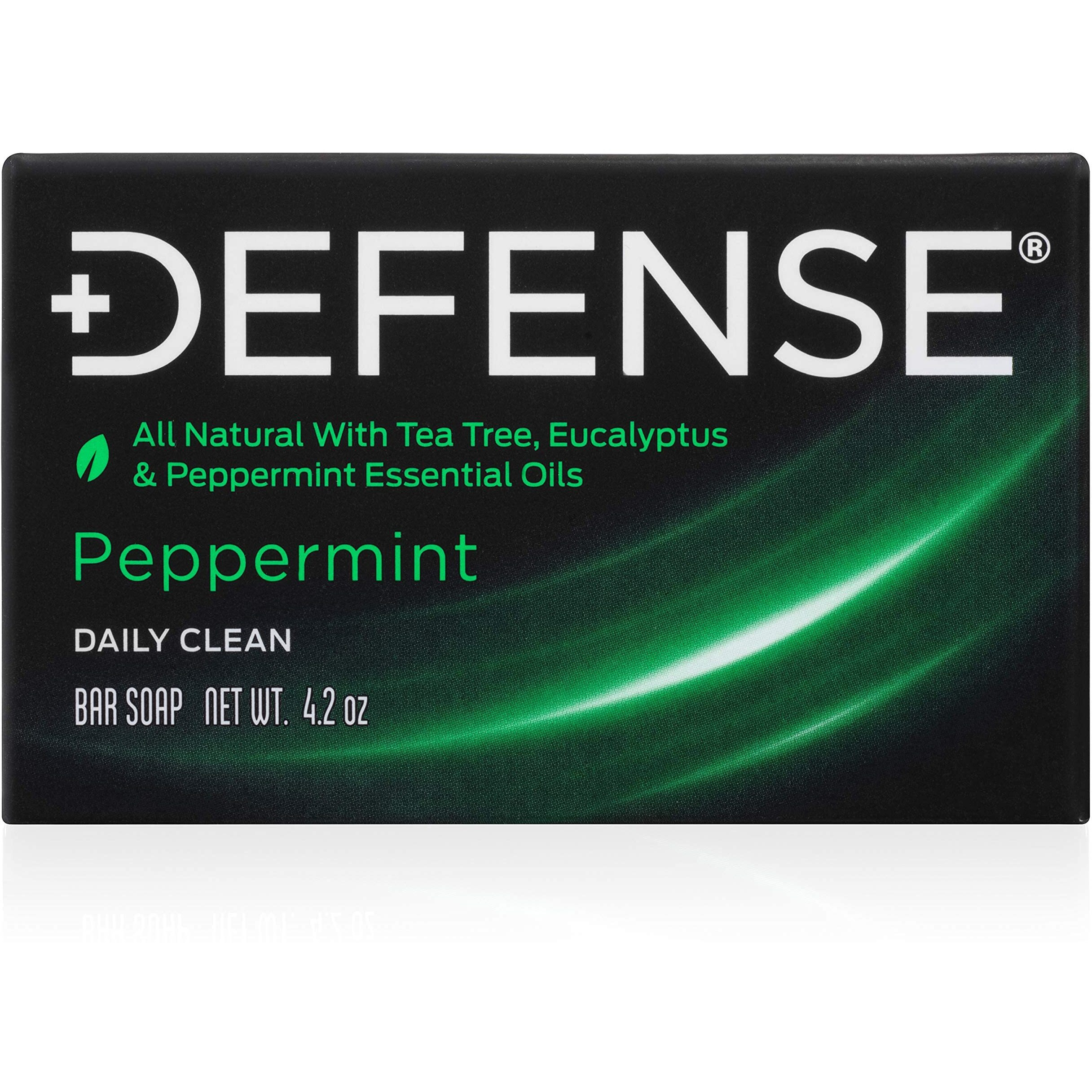 Defense Soap All Natural Peppermint Bar Soap For Men | Made By Wrestlers With Tea Tree Oil & Eucalyptus Oil To Promote Healthy Skin