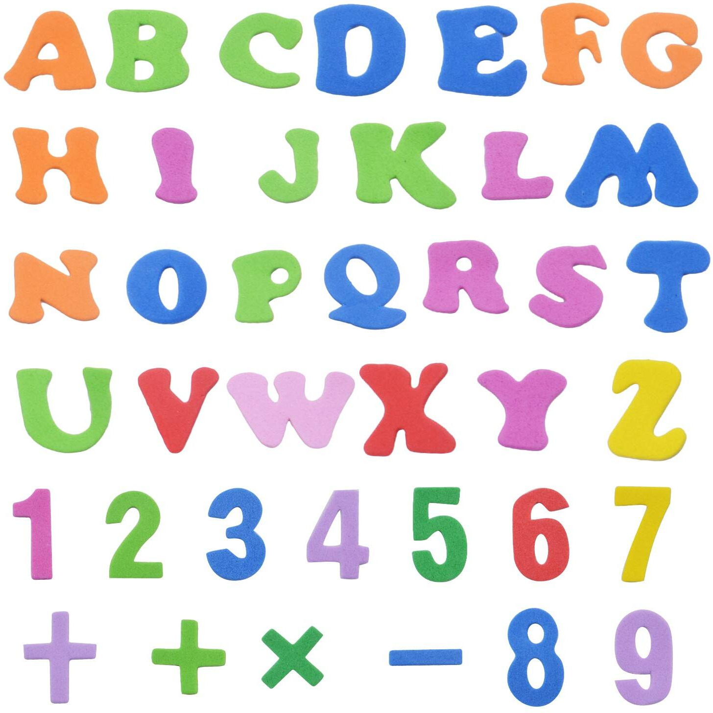 Aylifu Foam Stickers, 260 Pieces Self-Adhesive Foam Alphabet Letters And Numbers Sticker For Kid's Arts Craft Supplies - Assorted Colors