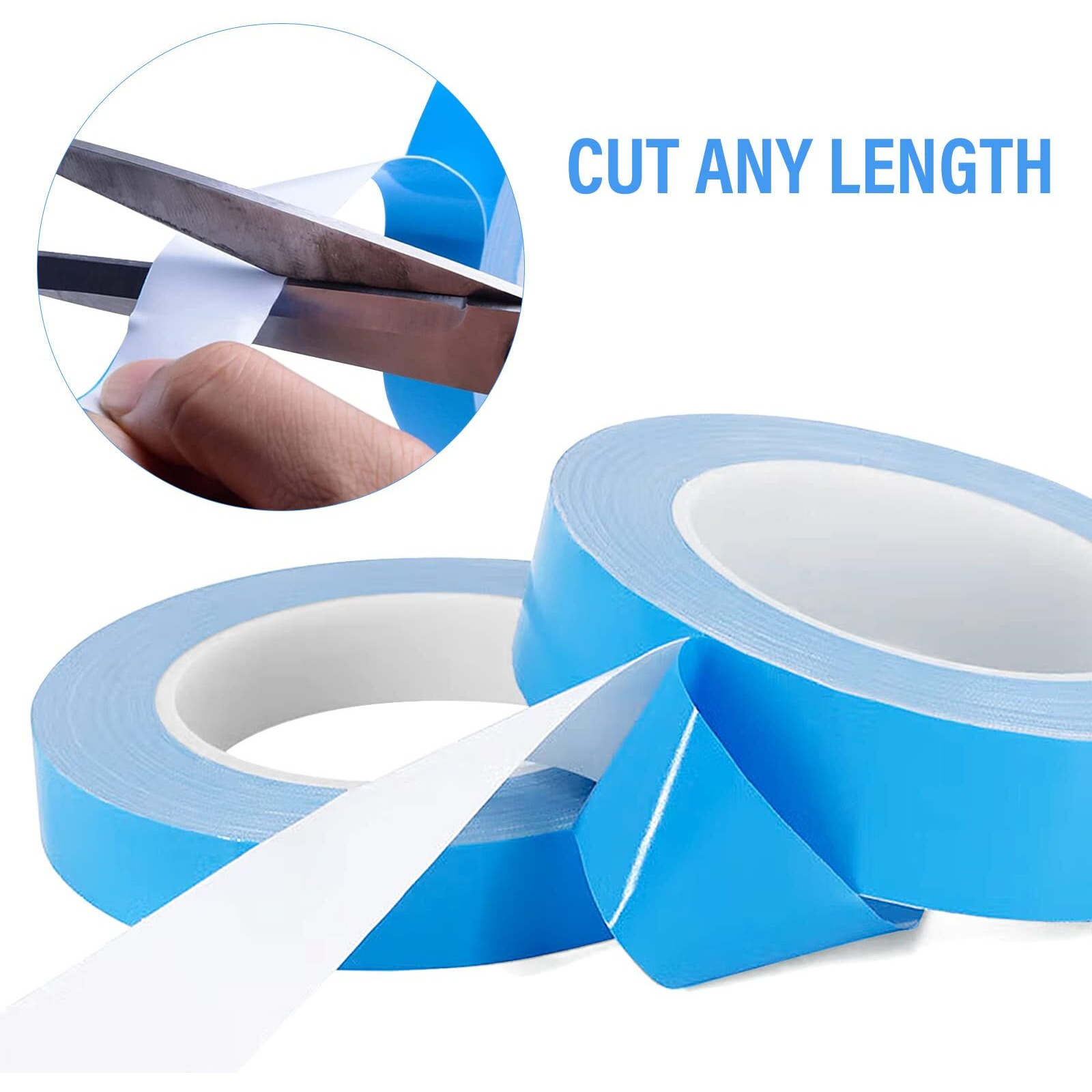 Hoaoh Thermal Adhesive Tape, 25M X 10Mm X 0.20Mm Double Side Thermal Tapes Cooling Heatsink Pad Apply To Led, Igbt Ic Chip Computer Cpu Gpu Modules Mos Tube Ssd Drives