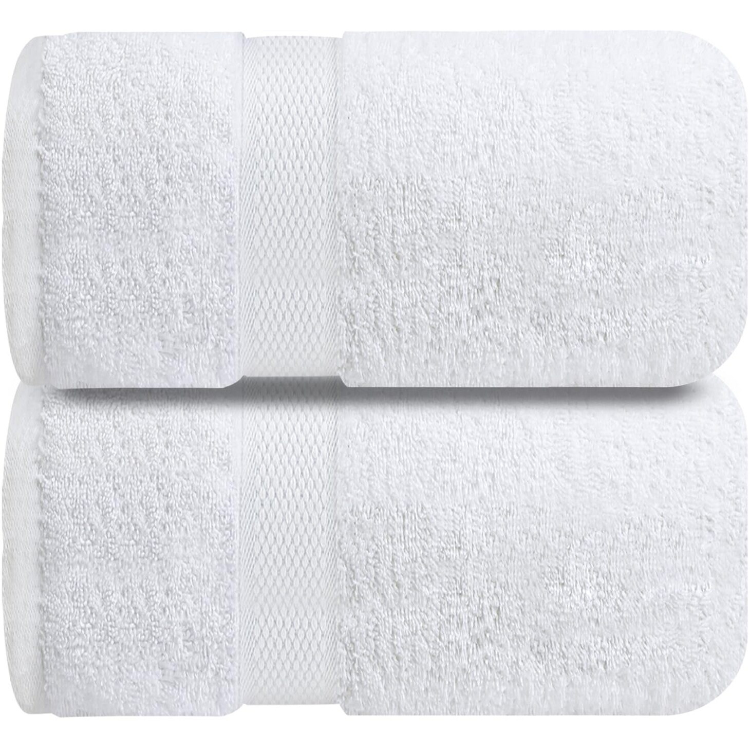 Infinitee Xclusives Premium Bath Sheets Towels For Adults - 2 Pack Extra Large Bath Towels 35X70-100% Soft Cotton, Absorbent Oversized Bathroom Towels, Hotel & Spa Quality Towel |Brilliant White|