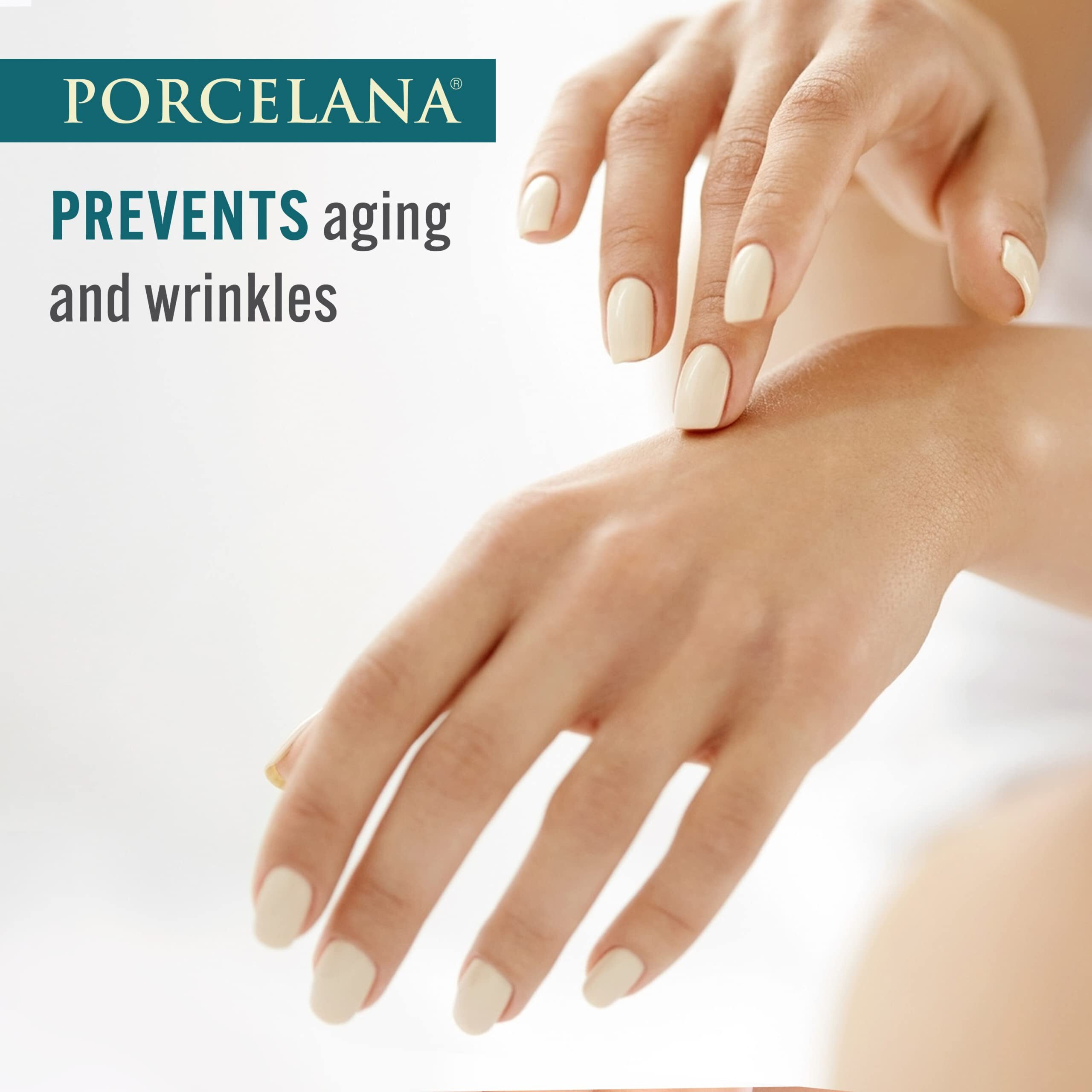 Porcelana Rejuvenating Hand Cream - Moisturizing & Anti Aging Lotion - Non Greasy Formula Evens Skin Tone & Dermatologist Recommended (2 Oz)