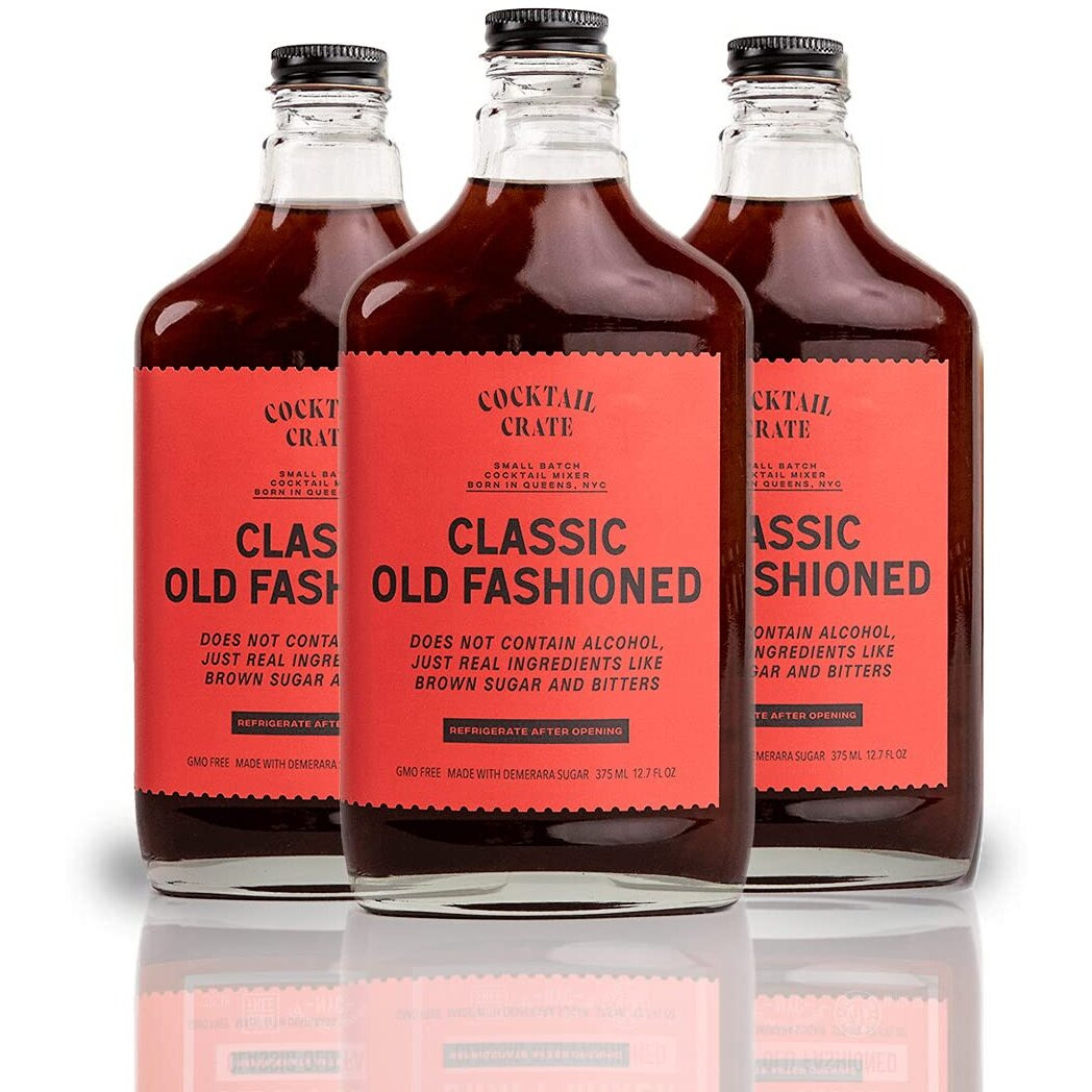Cocktail Crate Old Fashioned Drink Mixer | Makes 51 Cocktails | Award-Winning Craft Mixer For Classic Old Fashioned - Premium Syrup Handcrafted With Aromatic Bitters & Demerara Sugar | 12.7Oz - 3 Pack