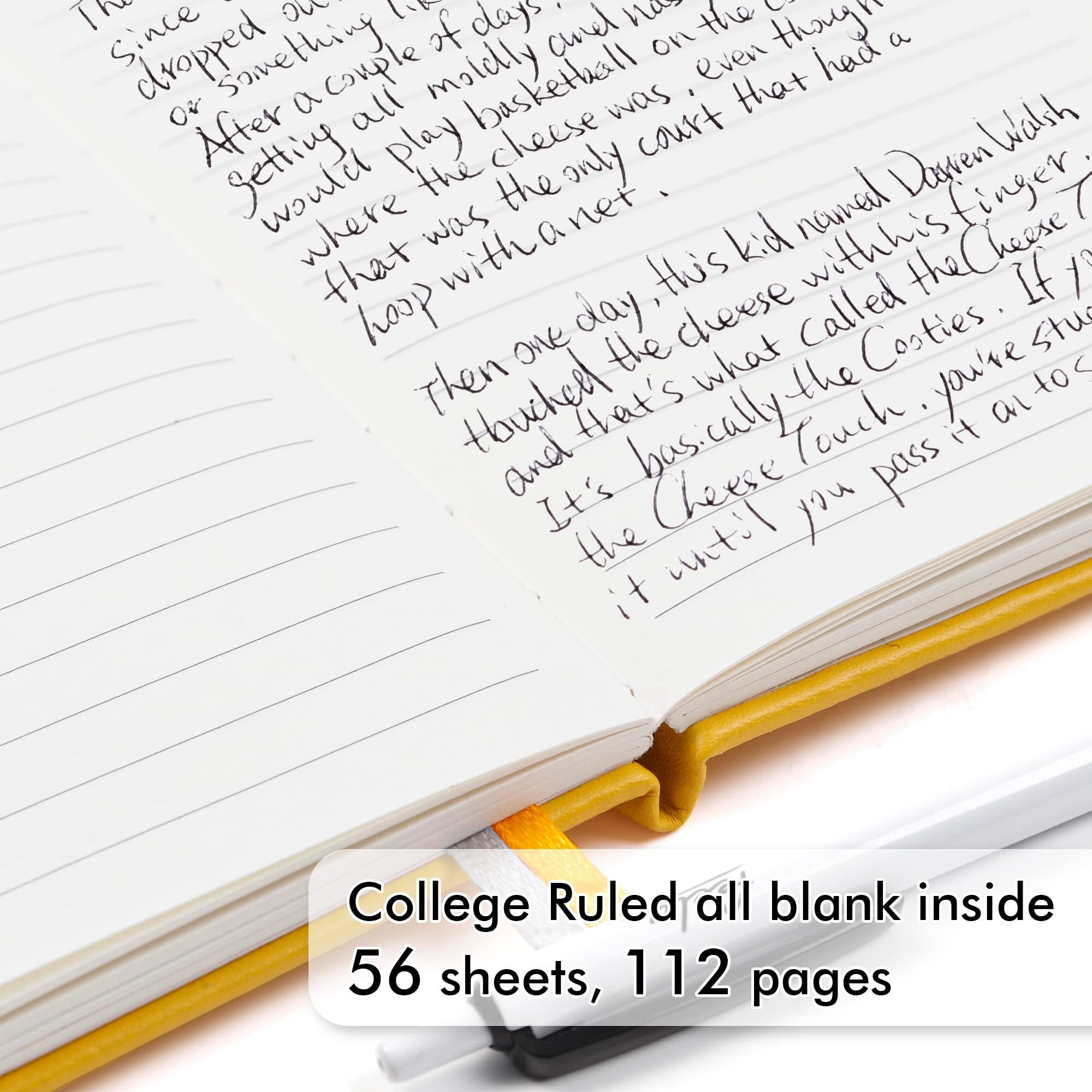 Feela 3 Pack Pocket Notebook Journals With 3 Black Pens, A6 Mini Cute Small Journal Notebook Bulk Hardcover College Ruled Notepad With Pen Holder For Office School Supplies, 3.5   X 5.5   , Yellow