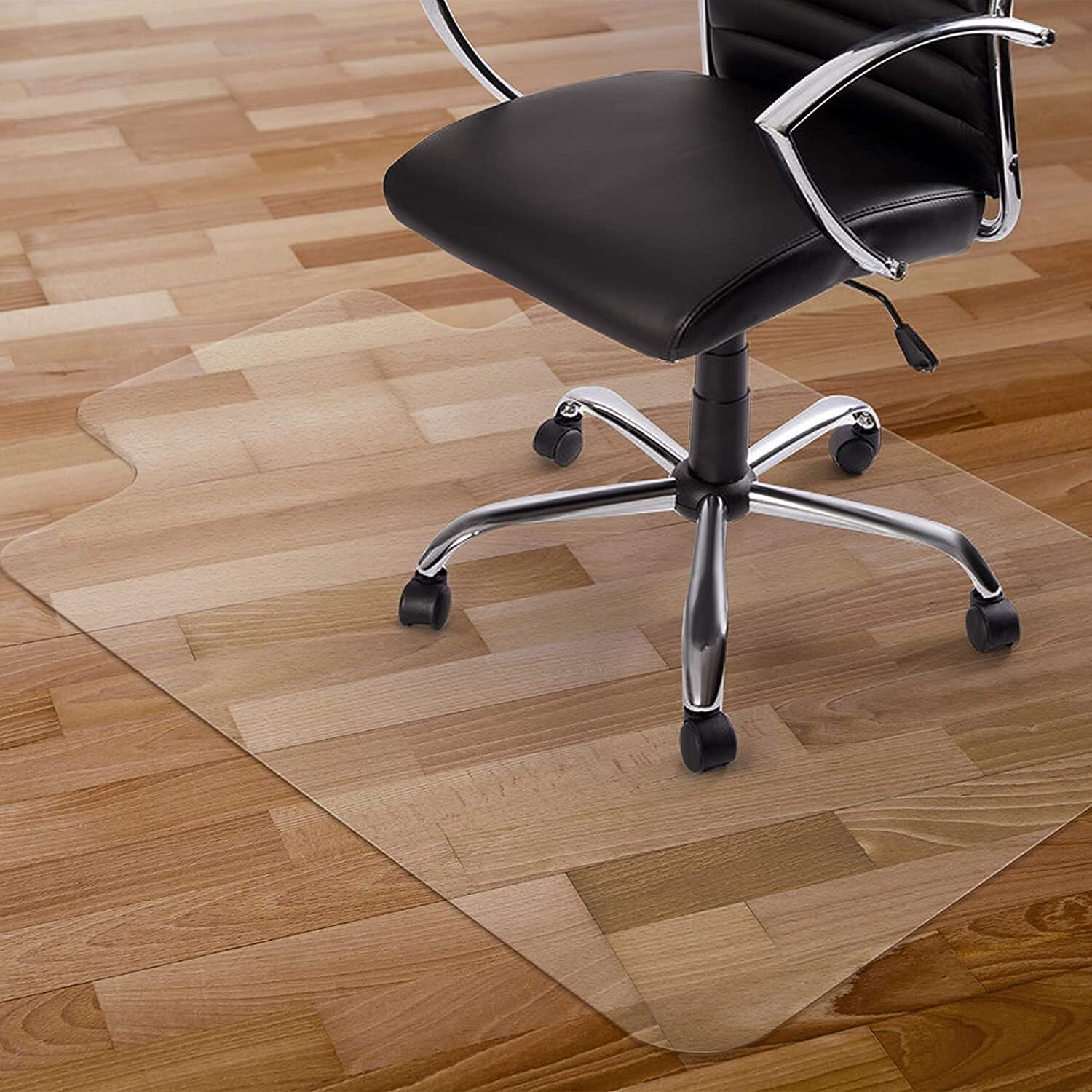 Kuyal Chair Mat, Rolling Chair Mat For Hardwood Floor, 36"" X 48"" Transparent Pvc Home Office Floor Protector Mat (36"" X 48"" With Lip)