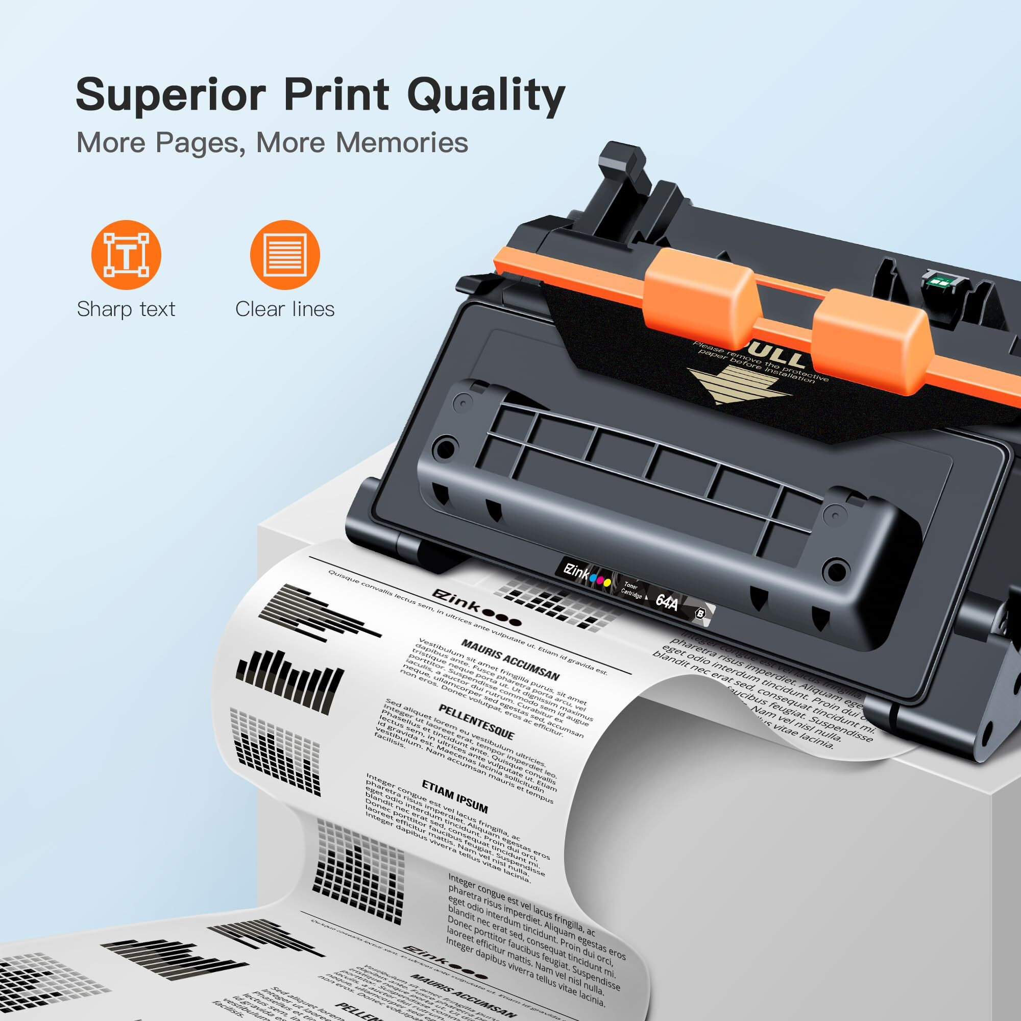 E-Z Ink Compatible Toner Cartridge Replacement For Hp 64A Cc364A 64X Cc364X Compatible With Laserjet P4014N P4014Dn P4015N P4015X P4015Dn P4515N P4515X P4014 P4015 P4515 Printer (Black, 1 Pack)