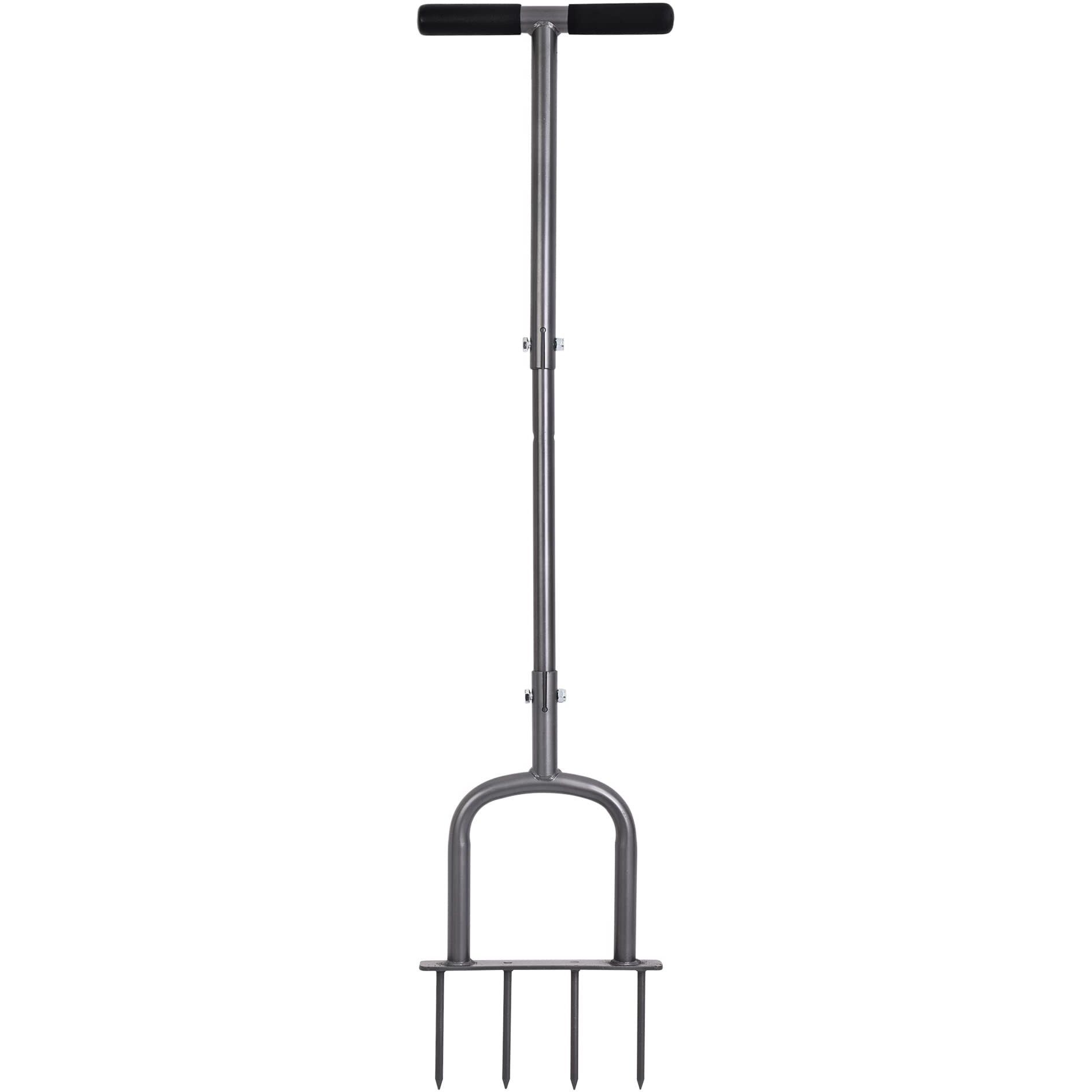 Baraystus Height Adjustable Mannual Lawn Aerator For Compacted Soils And Lawns Hand Aerator With 4 Spike Aerator