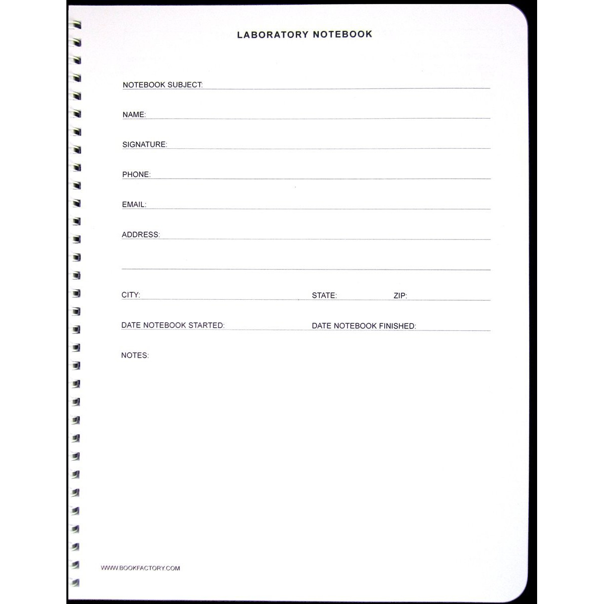 Bookfactory Student Lab Notebook (Scientific Grid Format) - Standard No Carbon Copies 8.5"" X 11"", 100 Pages [Wire-O Bound] (Lab-100-Wtg)