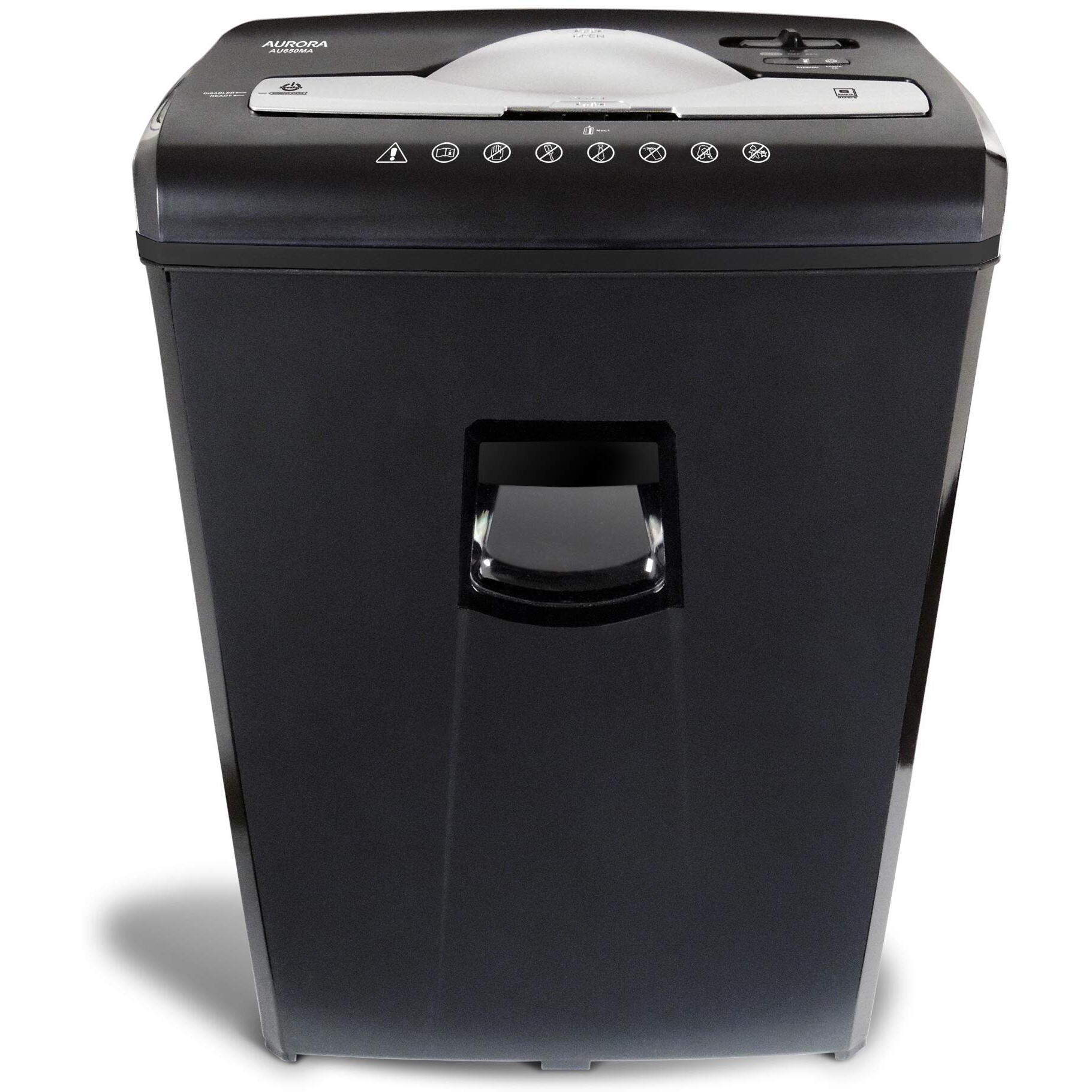 Aurora Au650Ma High-Security 6-Sheet Micro-Cut Paper Credit Card Shredder