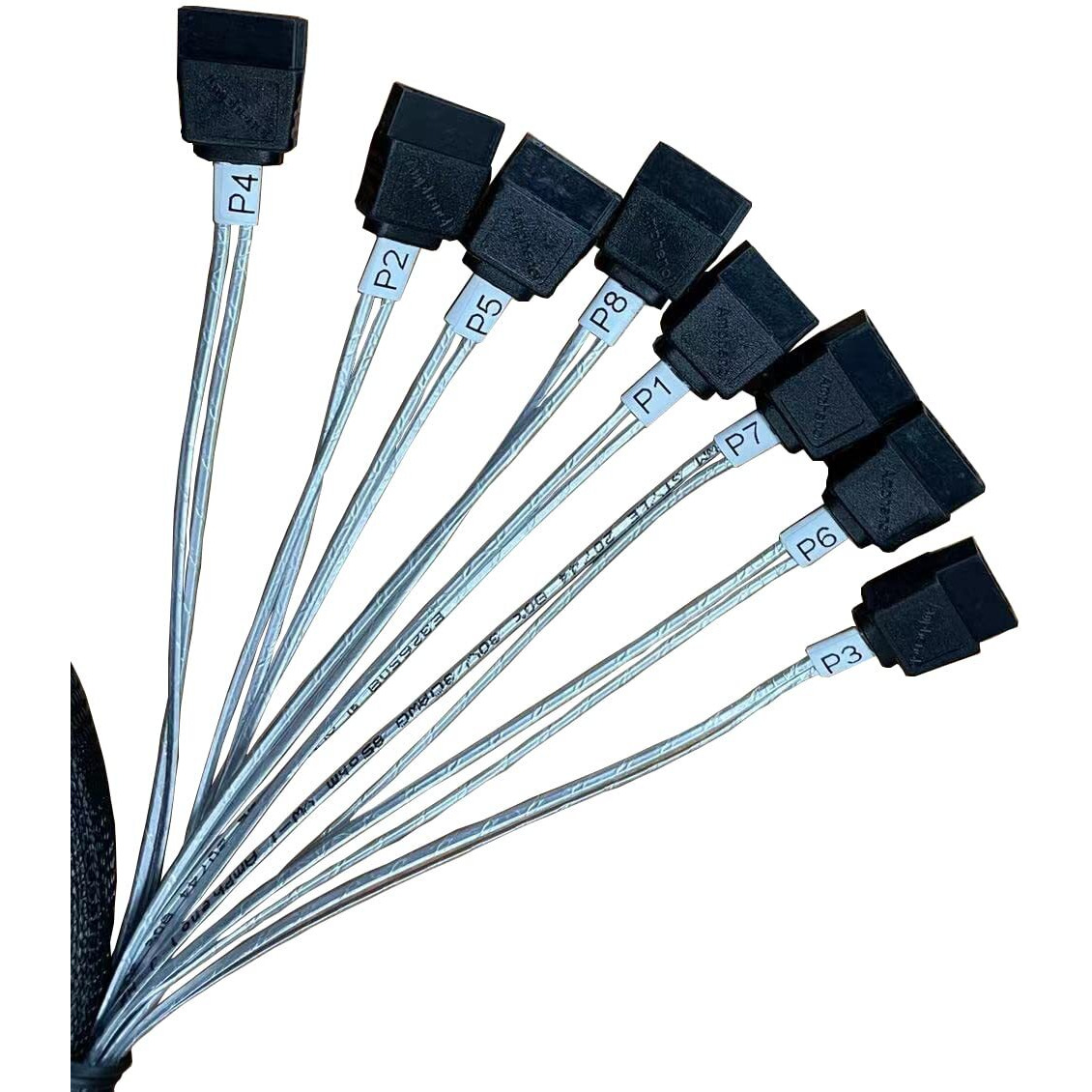 Diliving   X8 To 8*,- 74P To 8* 7P, Slimsas Host/Raid To Sata Target Hd, 85Cm Cable