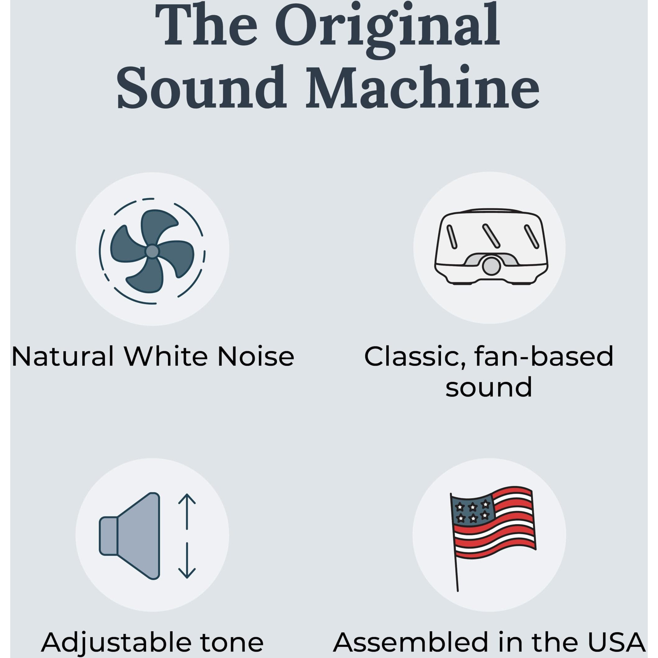 Yogasleep Dohm Uno White Noise Sound Machine (White) With Real Fan Inside For Non-Looping White Noise, For Travel, Office Privacy, Meditation, Sleep Aid For Adults & Baby, Registry Gift