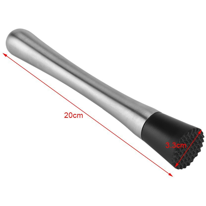 Fdit Cocktail Muddler Stainless Steel Bar Stick Mojito Masher Fruit Mixer Ideal Bartender Tool Barware