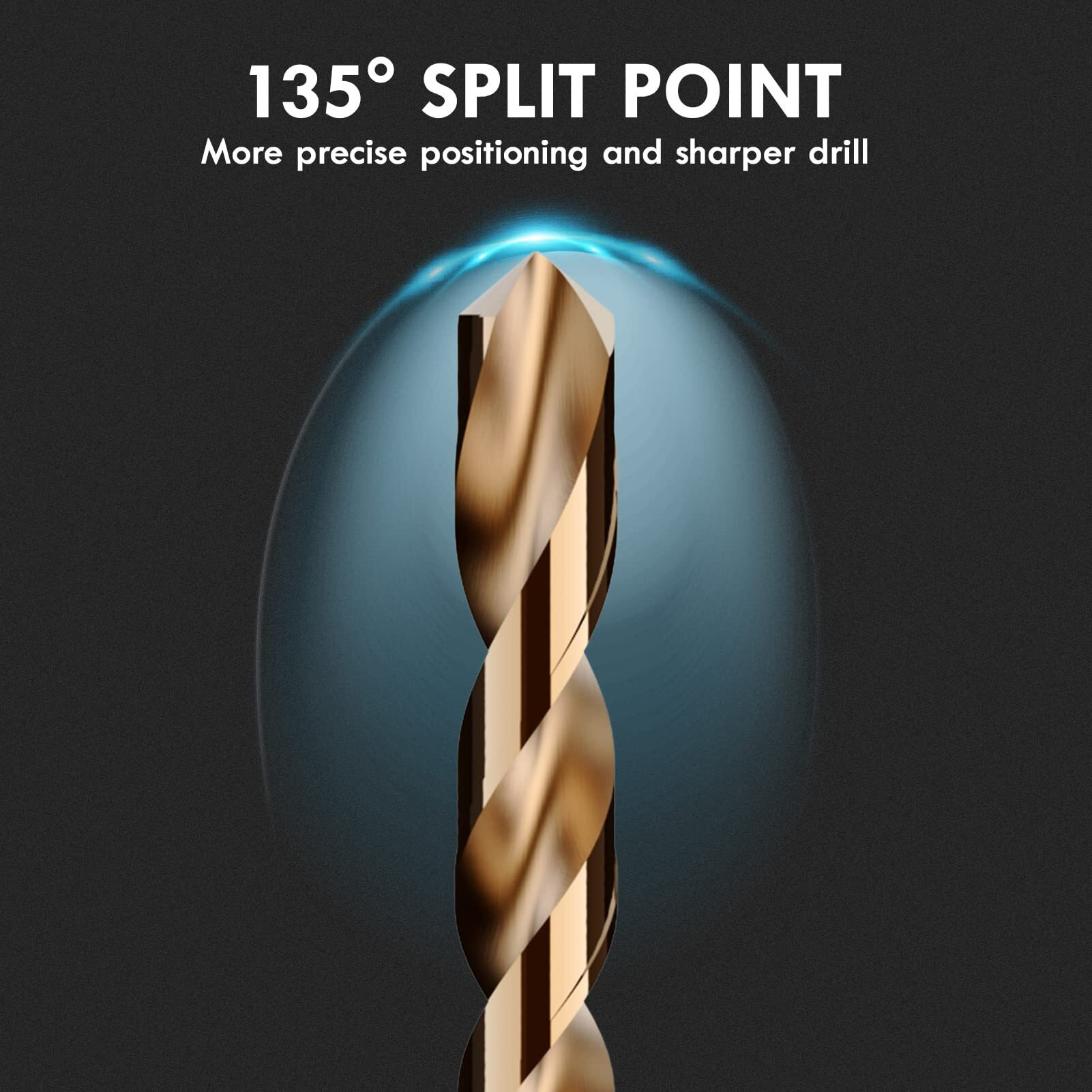 Macxcoip Cobalt Drill Bit Set, 29Pcs M35 High Speed Steel Bits For Hardened Metals, Stainless Steel, Cast Iron And Wooden Plastics, With Metal Index Storage Box, 1/16""-1/2""