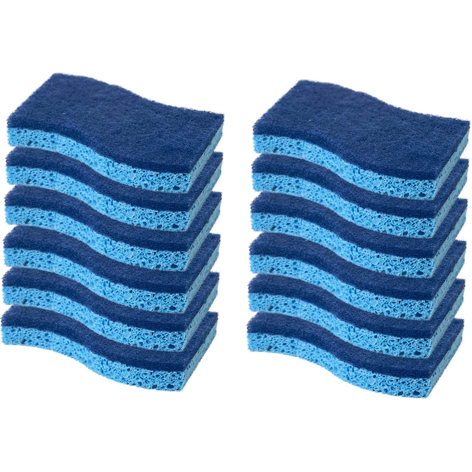 Celox 12 Pack Non-Scratch Dish Sponge, Dual Sided Kitchen Sponges For Dishes, Long Lasting Dishwashing Household Cleaning Sponges For Kitchen, Easy To Dry And Reusable