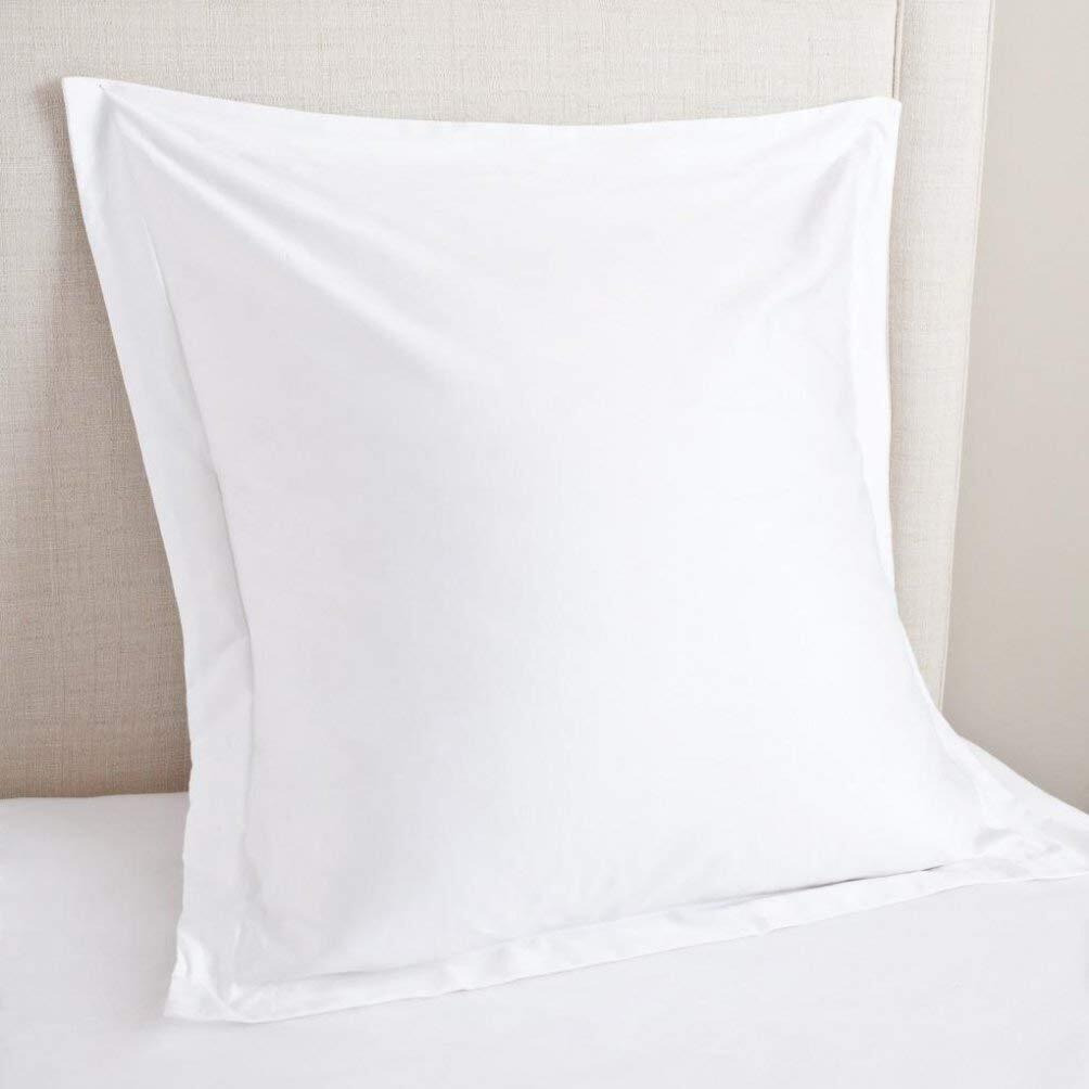 European Square Pillow Shams Set Of 2 Pillowcase Euro Shams 24X24 White Pillow Covers Premium 600 Tc European Pillow Shams 100% Soft Egyptian Cotton Gorgeous Euro Size Decorative Pillow Cover/Cases