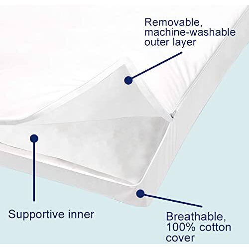 Accuratex Pillows Standard Size Set Of 2, Hybrid Shredded Memory Foam Pillow[Adjustable Loft], Fluffy Down Alternative Fill Removable Cotton Cover, Firm Supportive Pillow For Side Back Sleepers