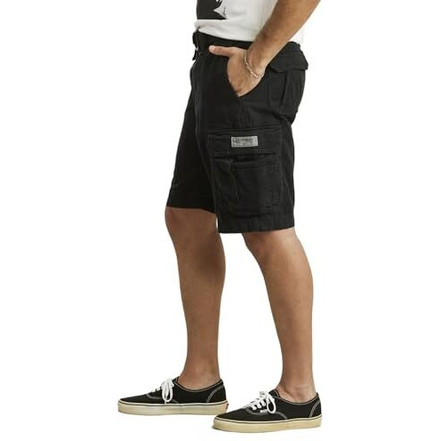 Unionbay Men's Survivor Belted Cargo Short, Black, 34