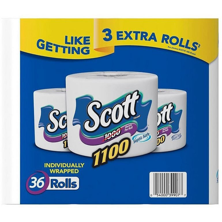 Scott Bath Tissue, 1, 100 Sheetsper Roll, 36 Count