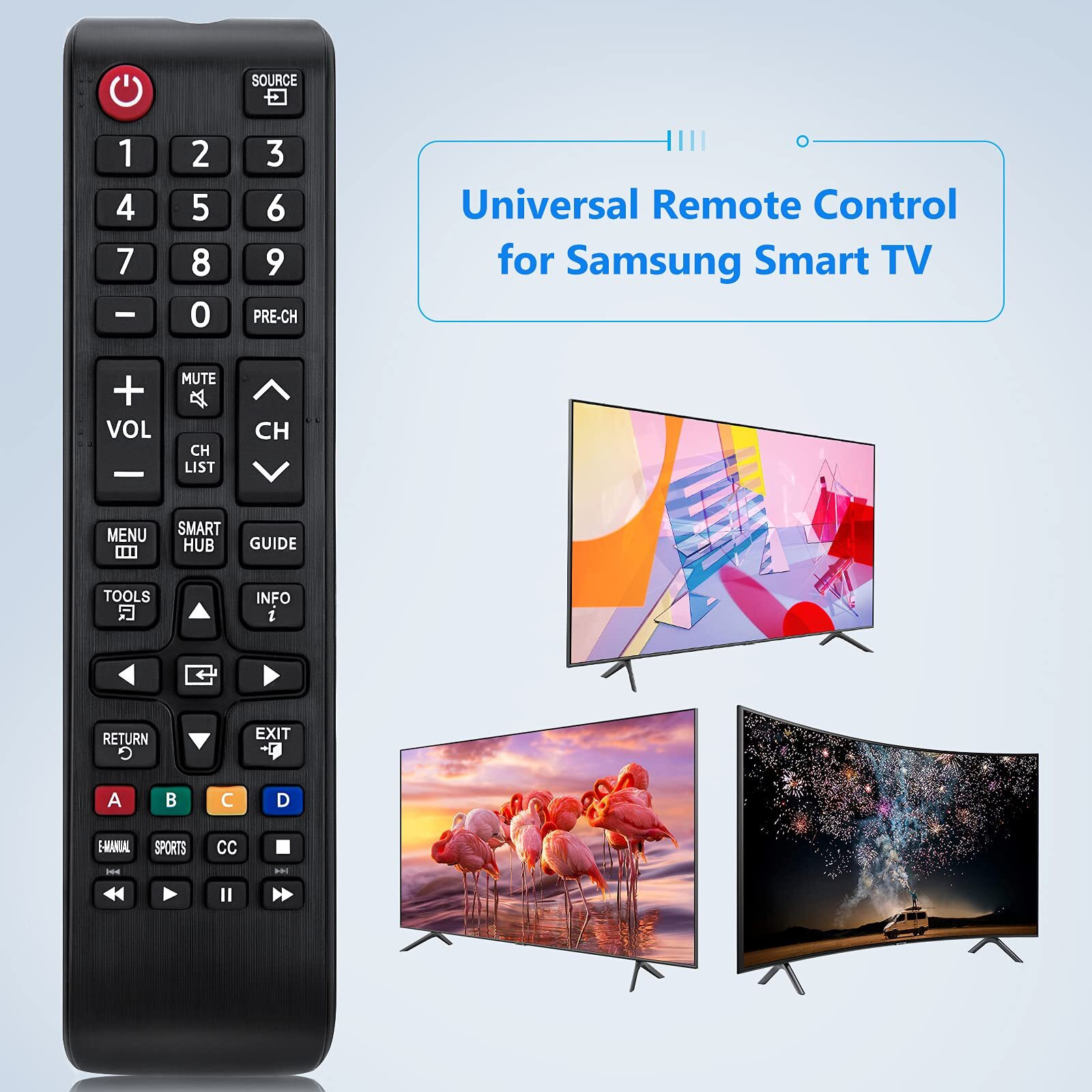 Angrox Universal Remote Control For Samsung-Tv-Remote All Samsung Lcd Led Hdtv 3D Smart Tvs Models