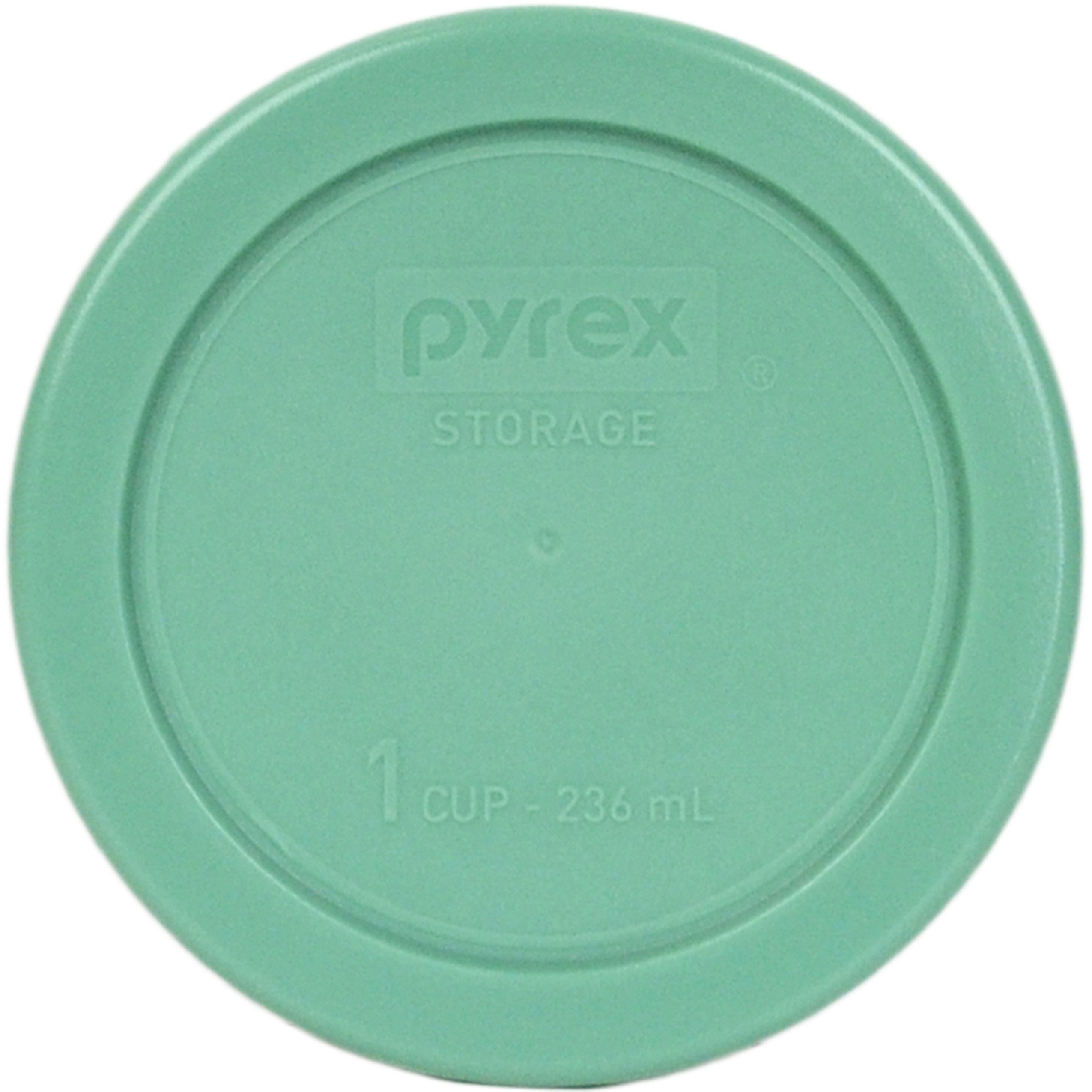 Pyrex 7202-Pc 1 Cup Green Round Plastic Replacement Lid - 6 Pack - Original Genuine Pyrex - Made In The Usa