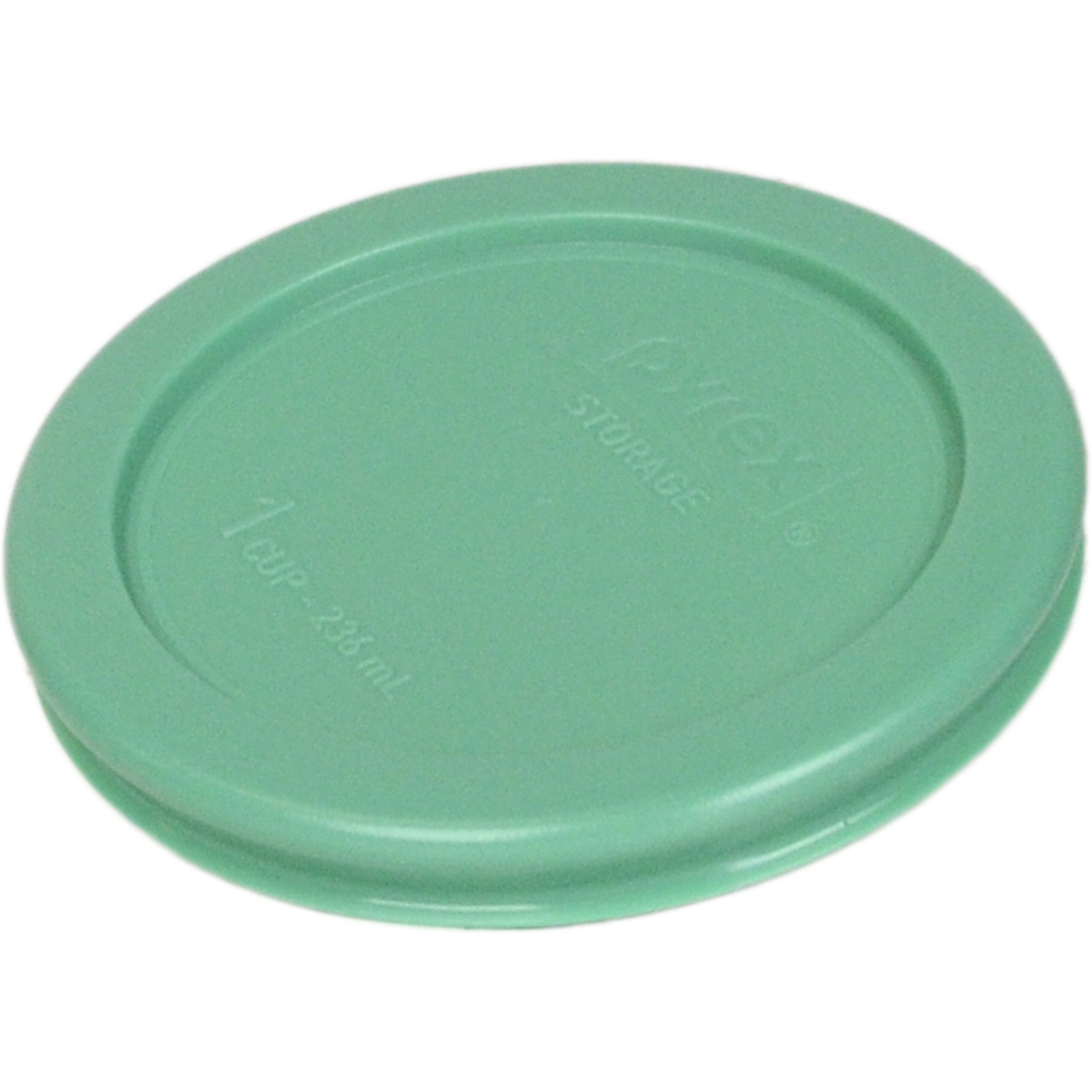 Pyrex 7202-Pc 1 Cup Green Round Plastic Replacement Lid - 6 Pack - Original Genuine Pyrex - Made In The Usa