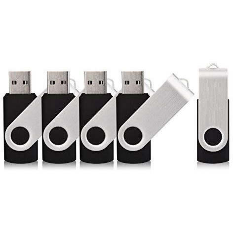 Flash Drive, Usb Drive 5 X 16 Gb Usb Flash Drive 16 Gb Thumb Drive Memory Stick Swivel Keychain Design Mixcolor (16Gb5) (Mixcolor5)
