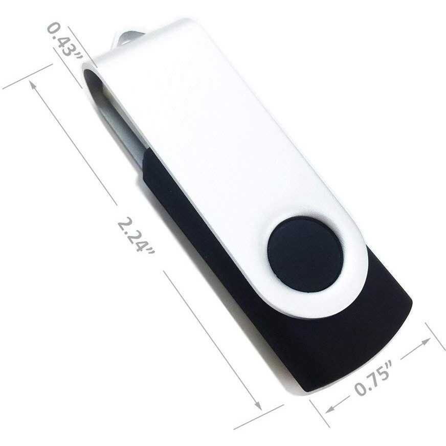 Flash Drive, Usb Drive 5 X 16 Gb Usb Flash Drive 16 Gb Thumb Drive Memory Stick Swivel Keychain Design Mixcolor (16Gb5) (Mixcolor5)