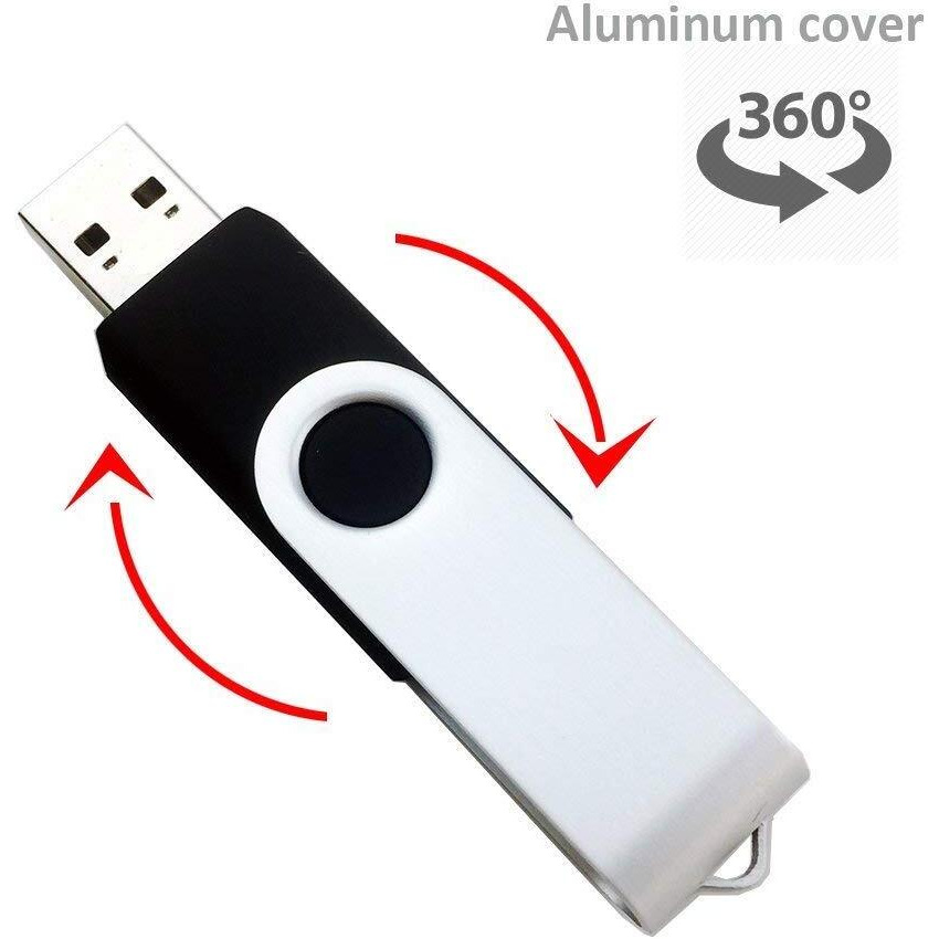 Flash Drive, Usb Drive 5 X 16 Gb Usb Flash Drive 16 Gb Thumb Drive Memory Stick Swivel Keychain Design Mixcolor (16Gb5) (Mixcolor5)