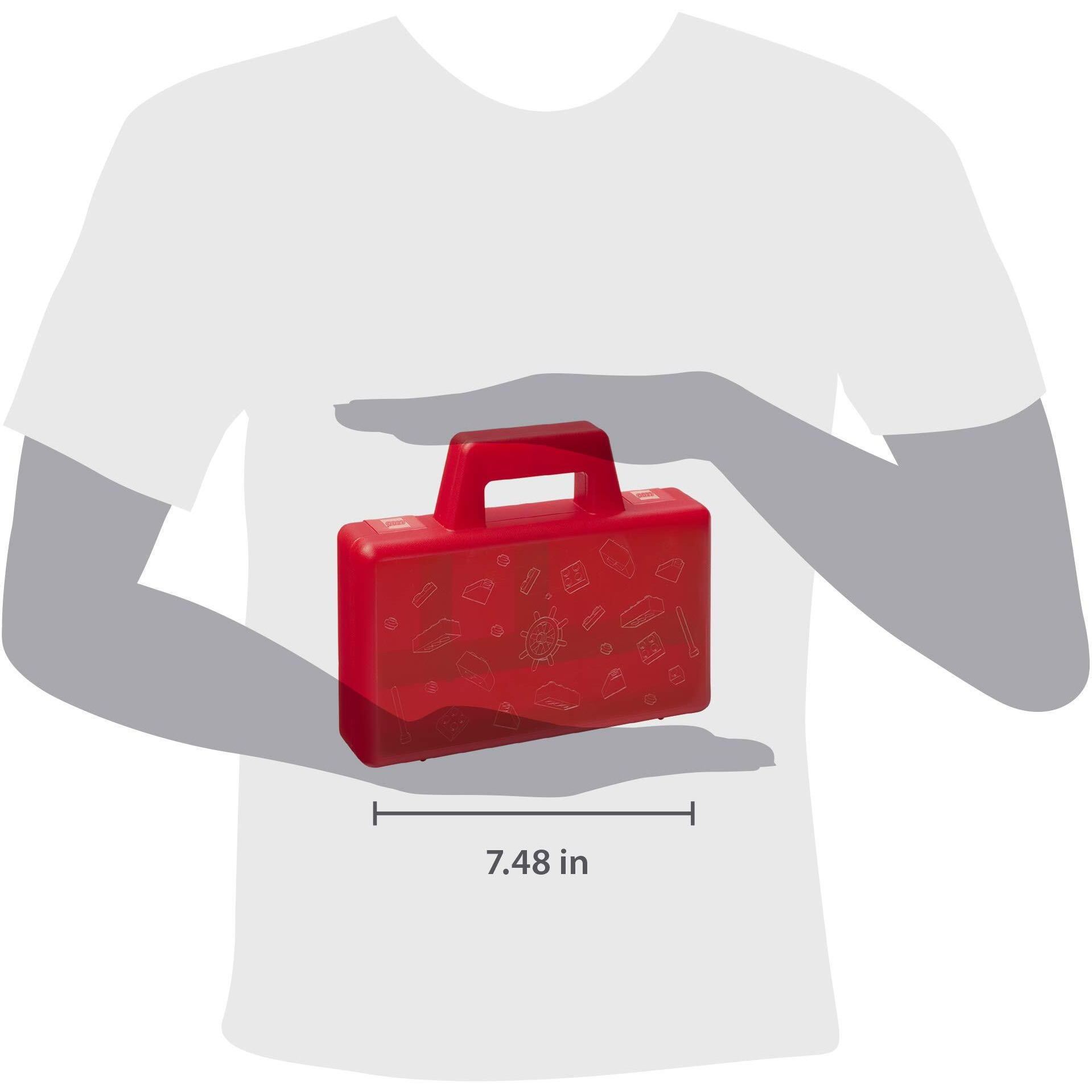 Room Copenhagen, Lego Sorting Box To-Go - Travel Case With Organizing Dividers - Red (40870001)
